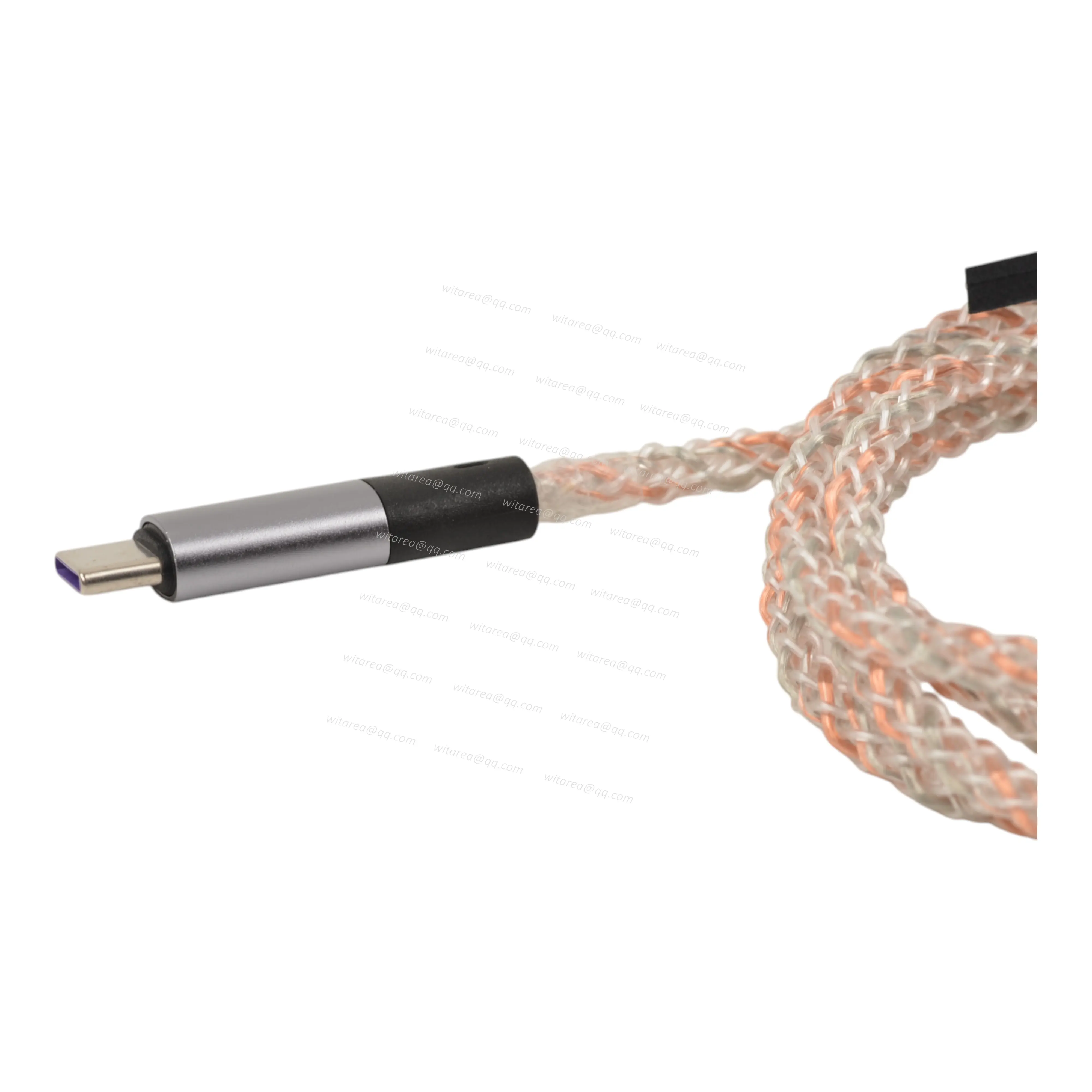 60W Fast Charge TYPE C to TYPE C RGB Light Cable Flow Luminous Cable