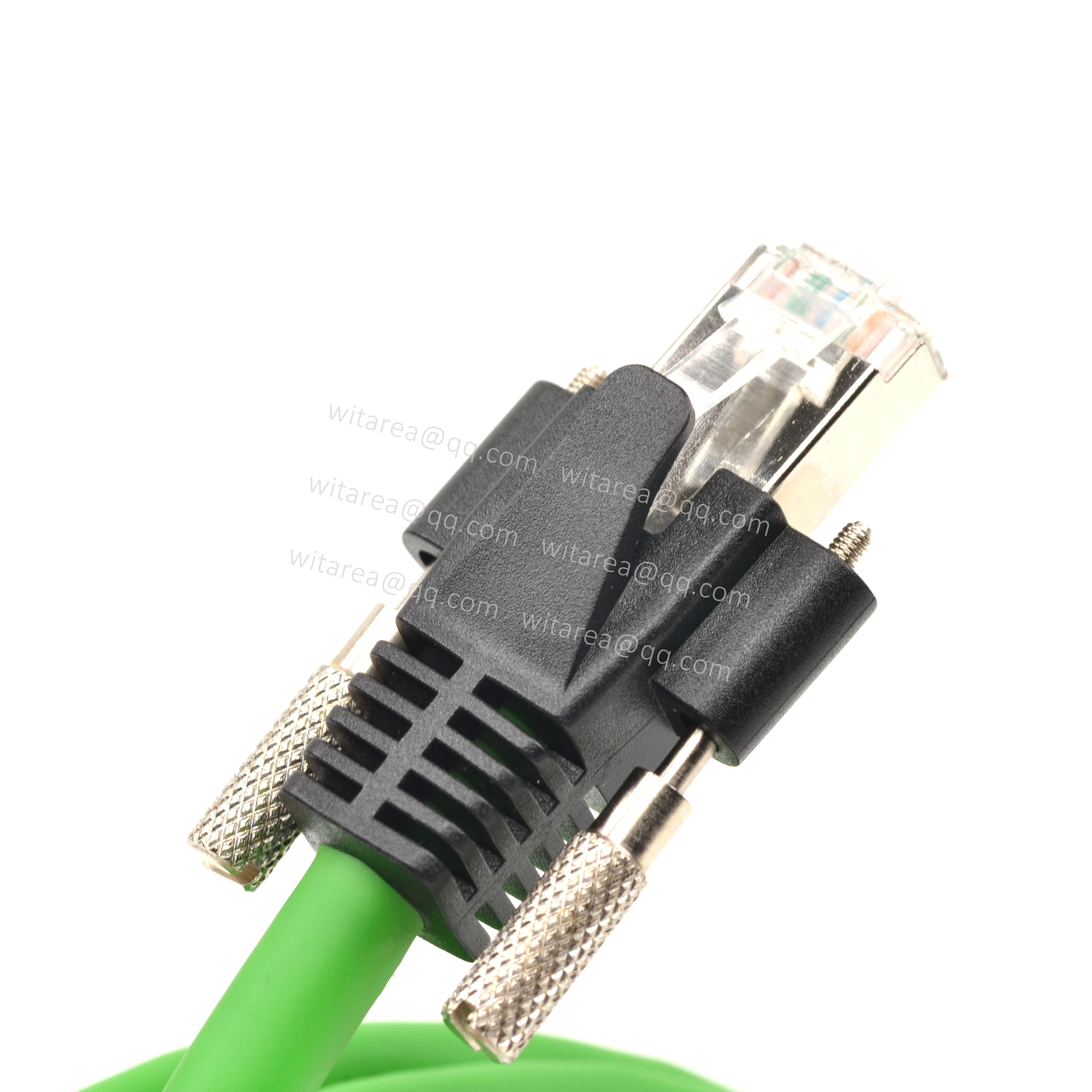 RJ45 Plug to RJ45 Plug with Dual Screw Lock Camera Cat.6 Cable