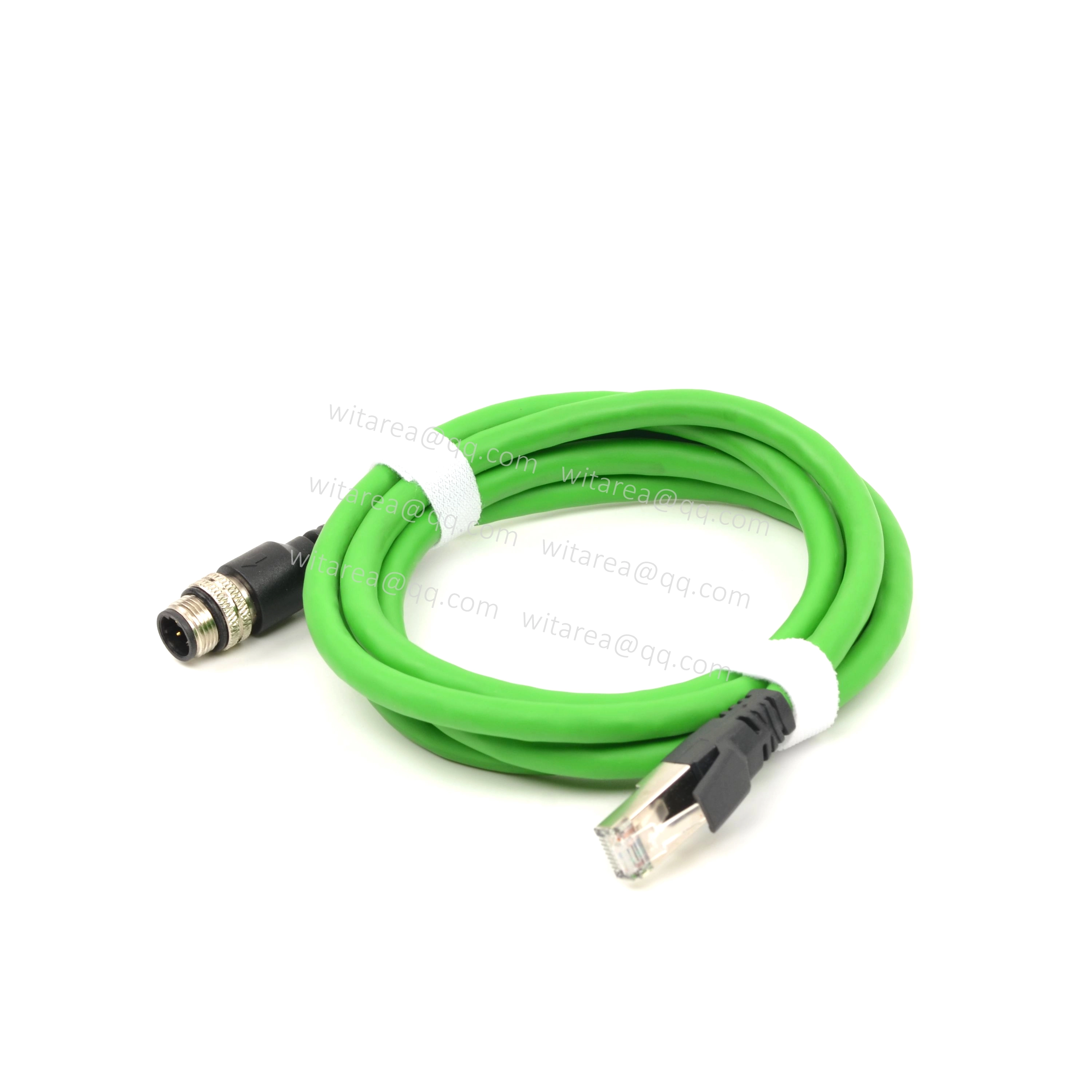 M12 4pin male to RJ45 male connector cable