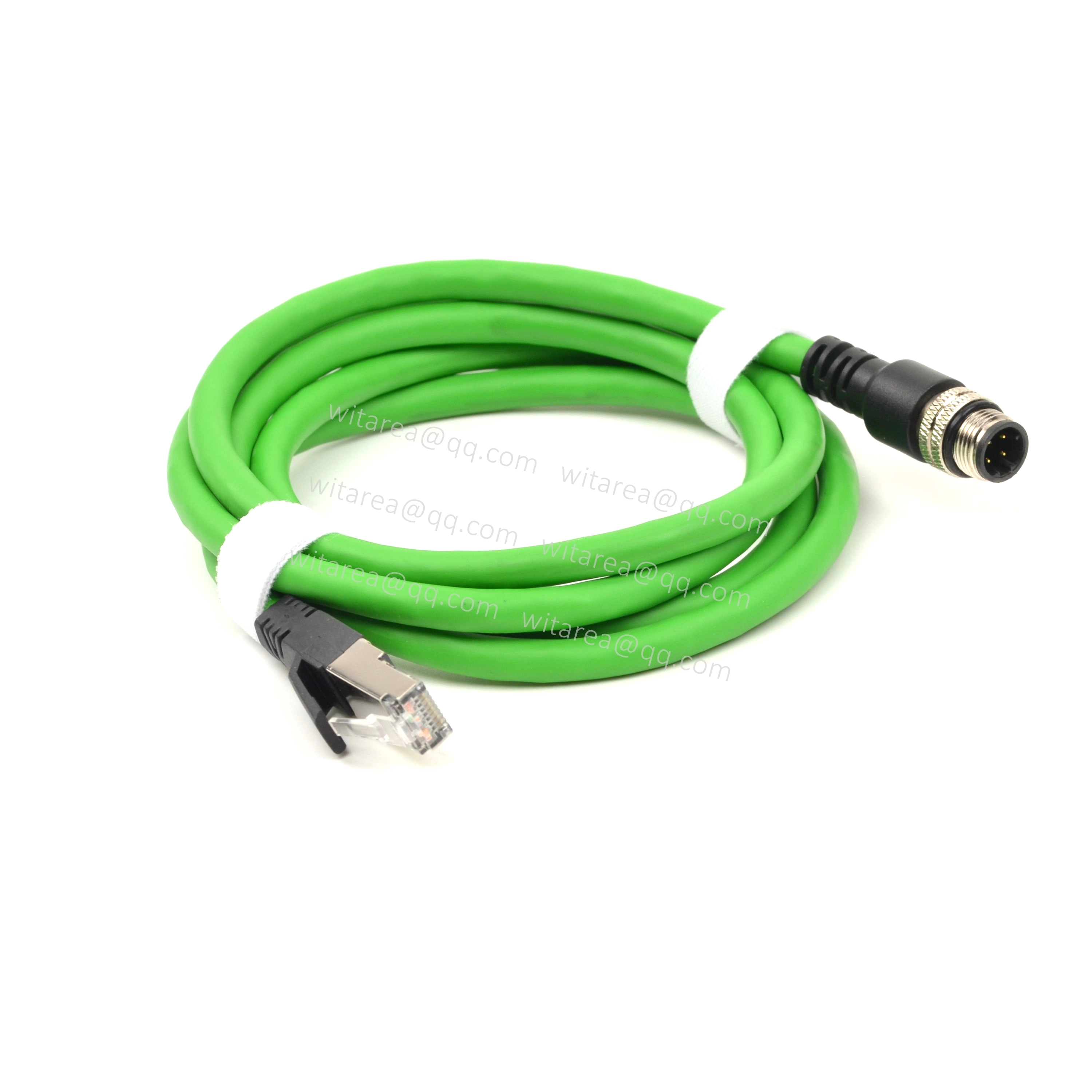 M12 4pin male to RJ45 male connector cable