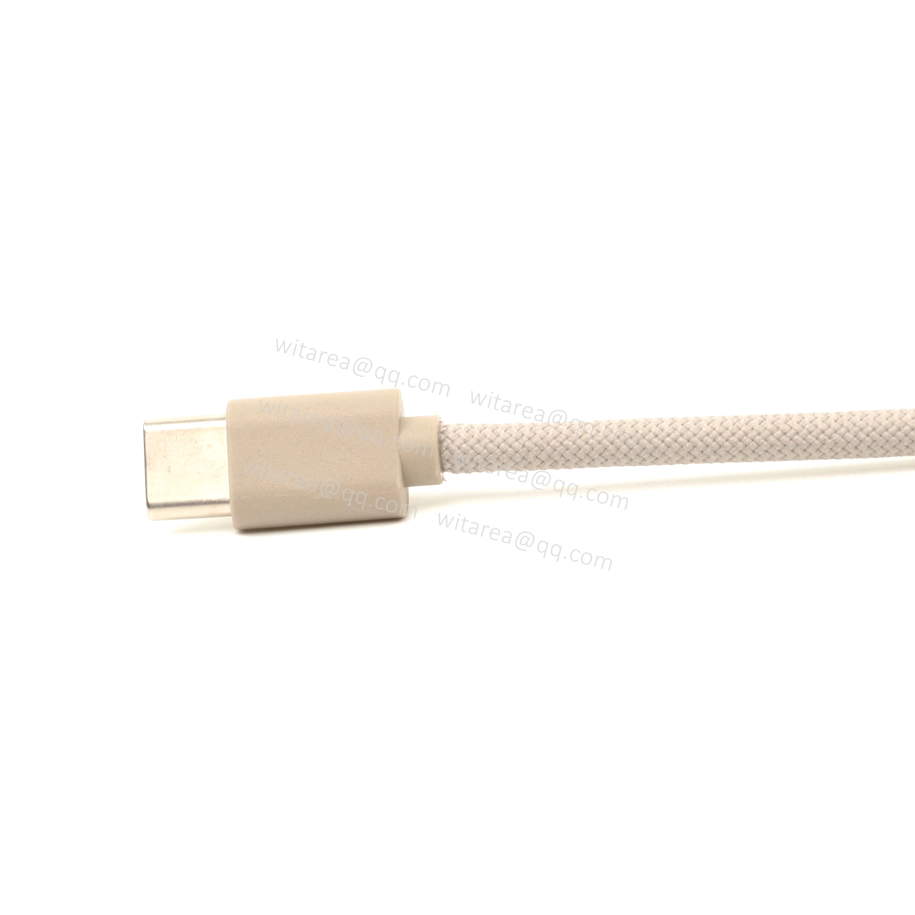 Right / Left angled USB Type C to USB Type C cable with fabric braiding