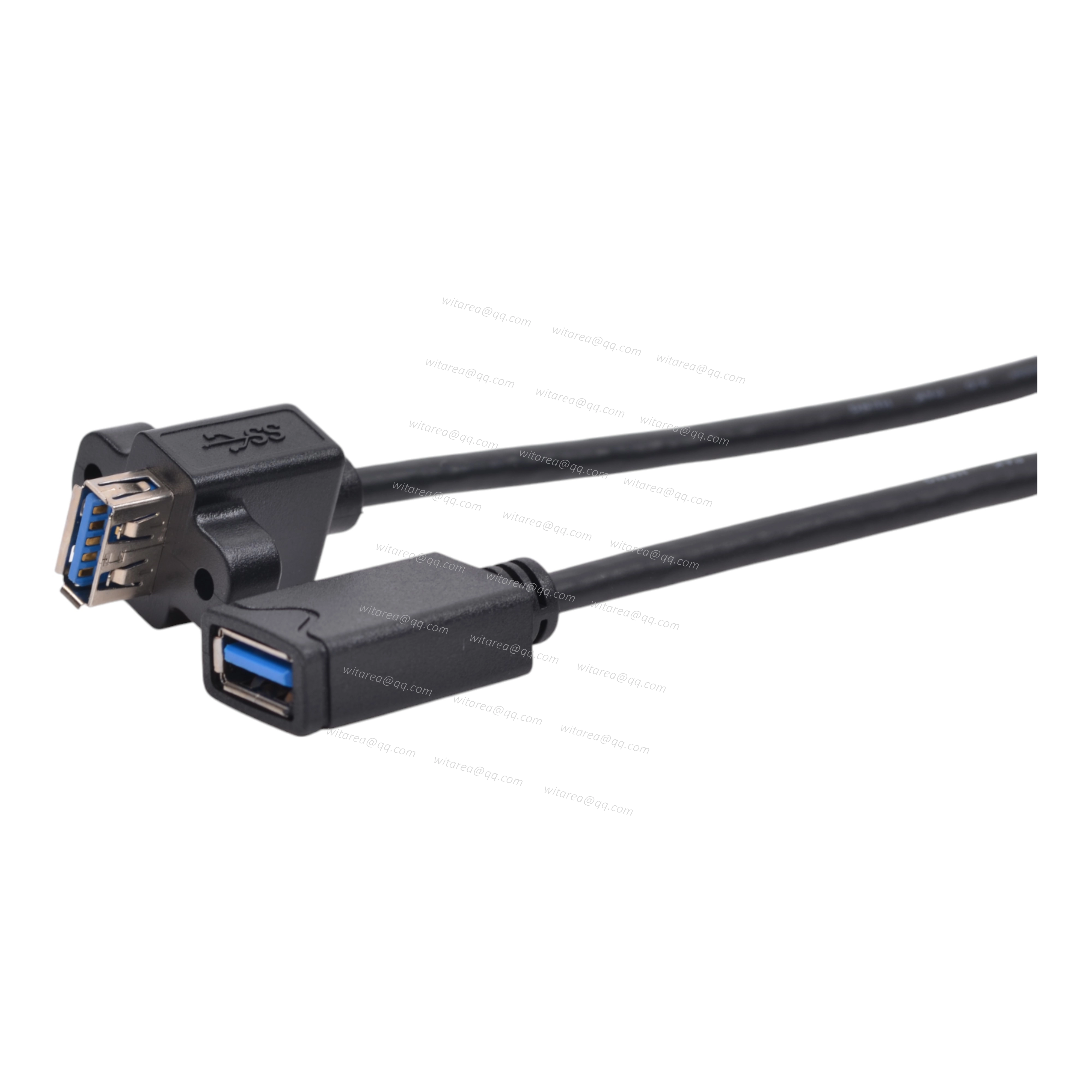 USB 3.0 AM to USB 3.0 AF panel mount cable