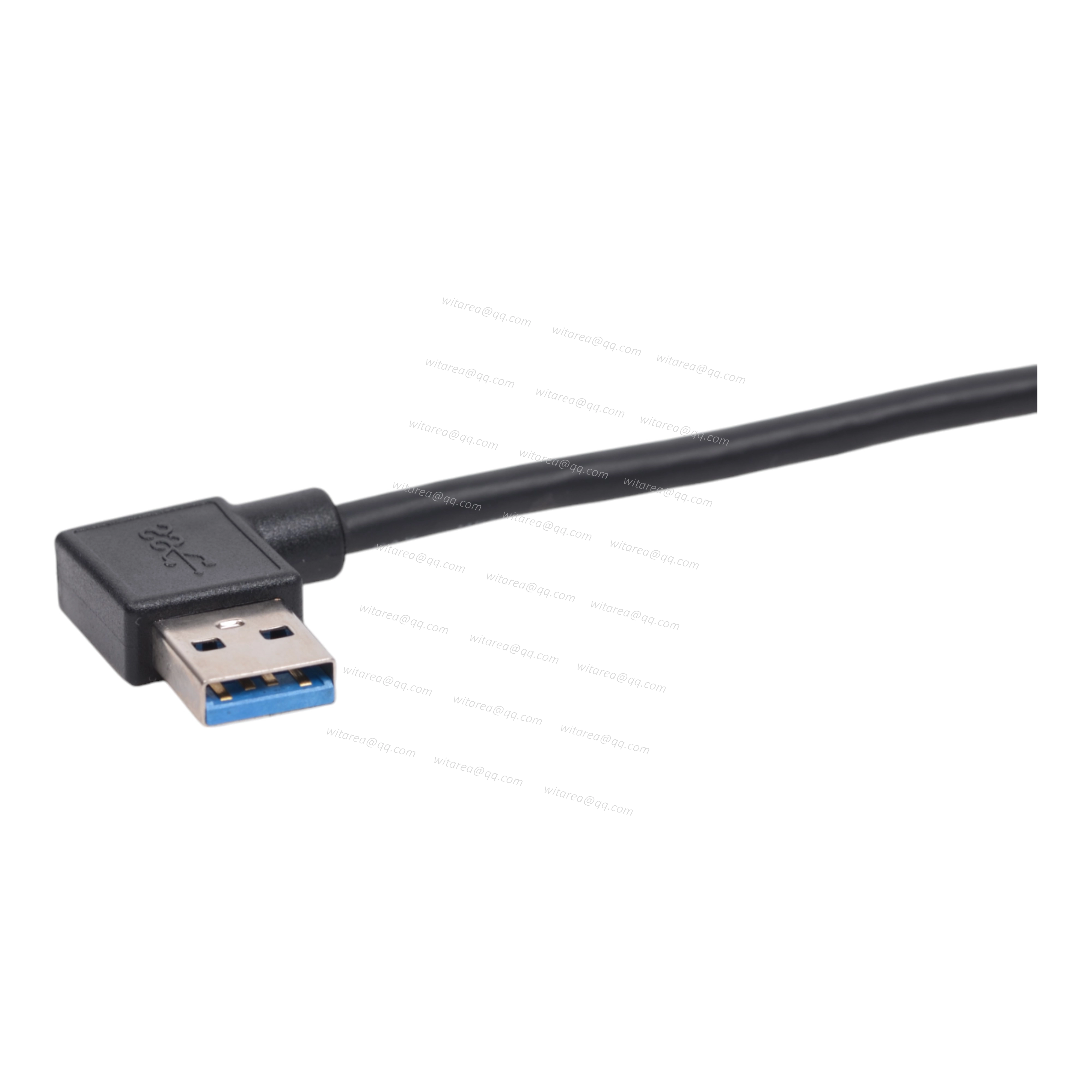 90 degree USB 3.0 AM to USB 3.0 AF panel mount cable