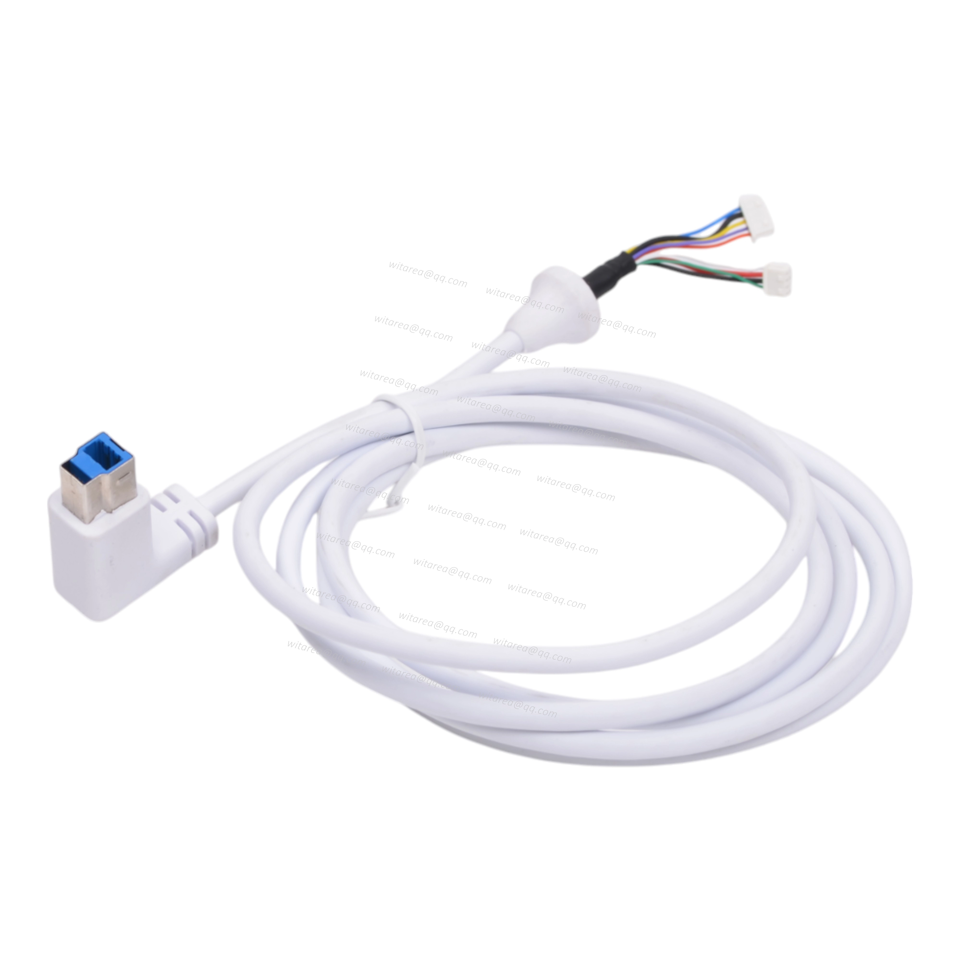 Angled USB 3.0 Type B male to MX1.25 connector cable
