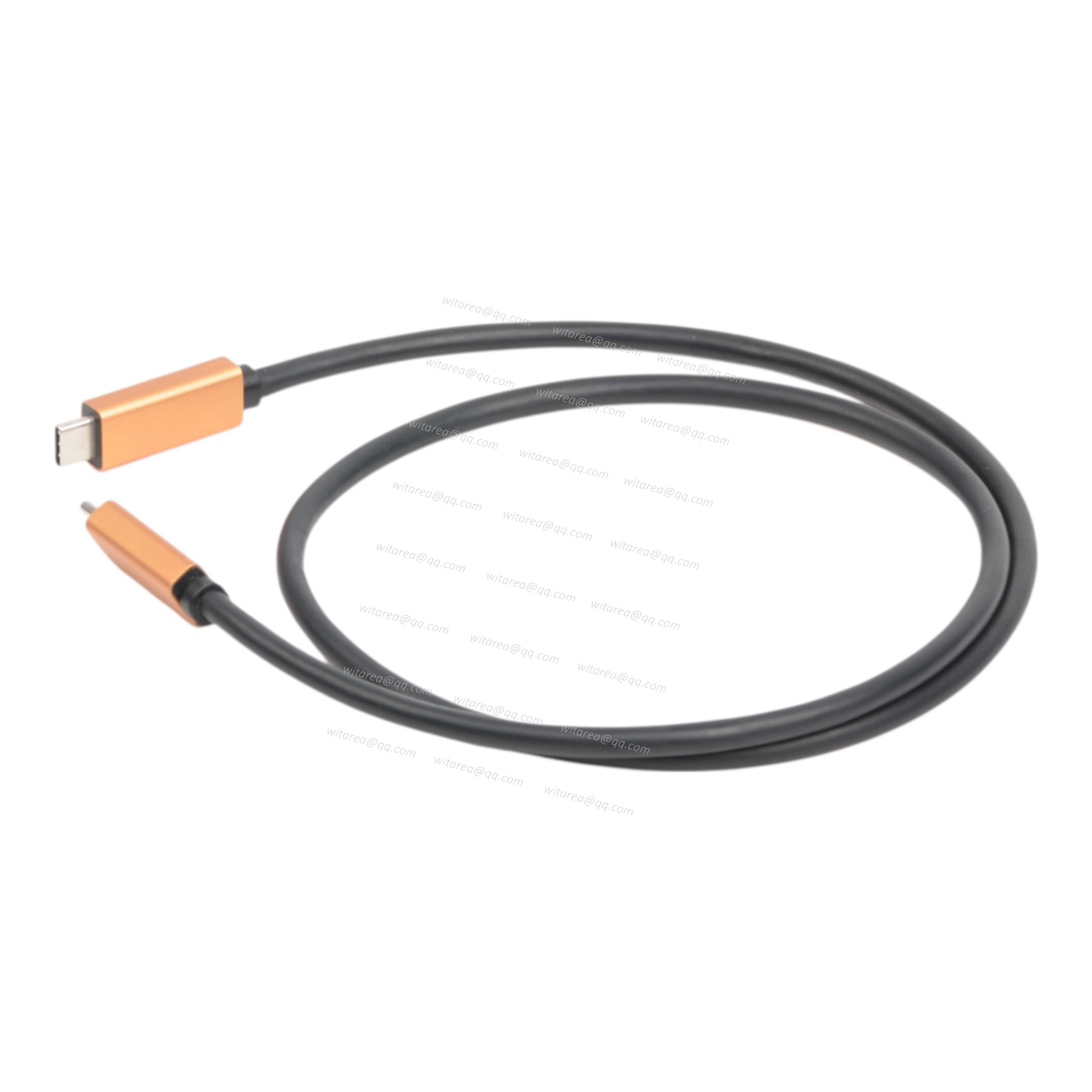 USB 4.0 Type C male to male cable with orange Aluminum shell