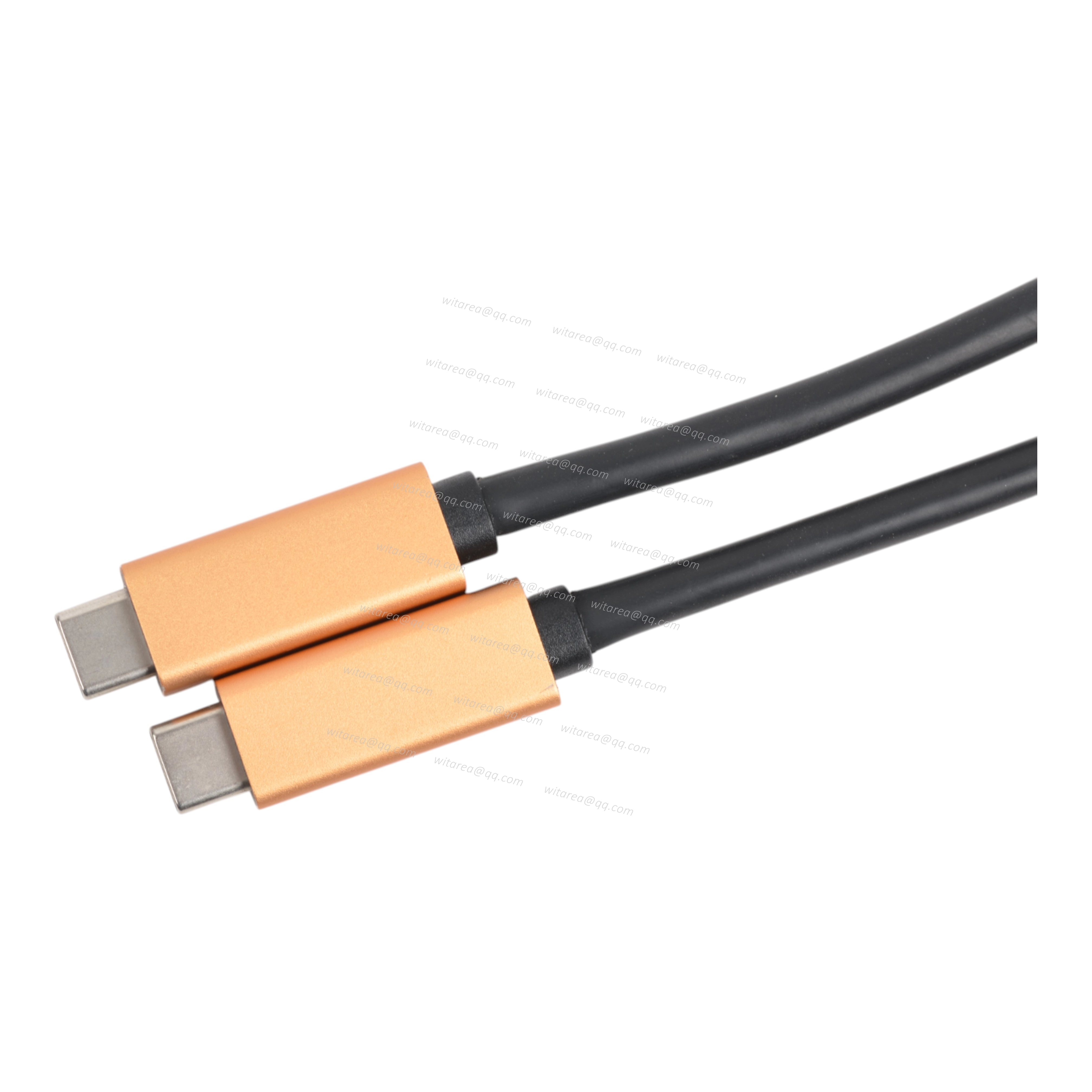 USB 4.0 Type C male to male cable with orange Aluminum shell