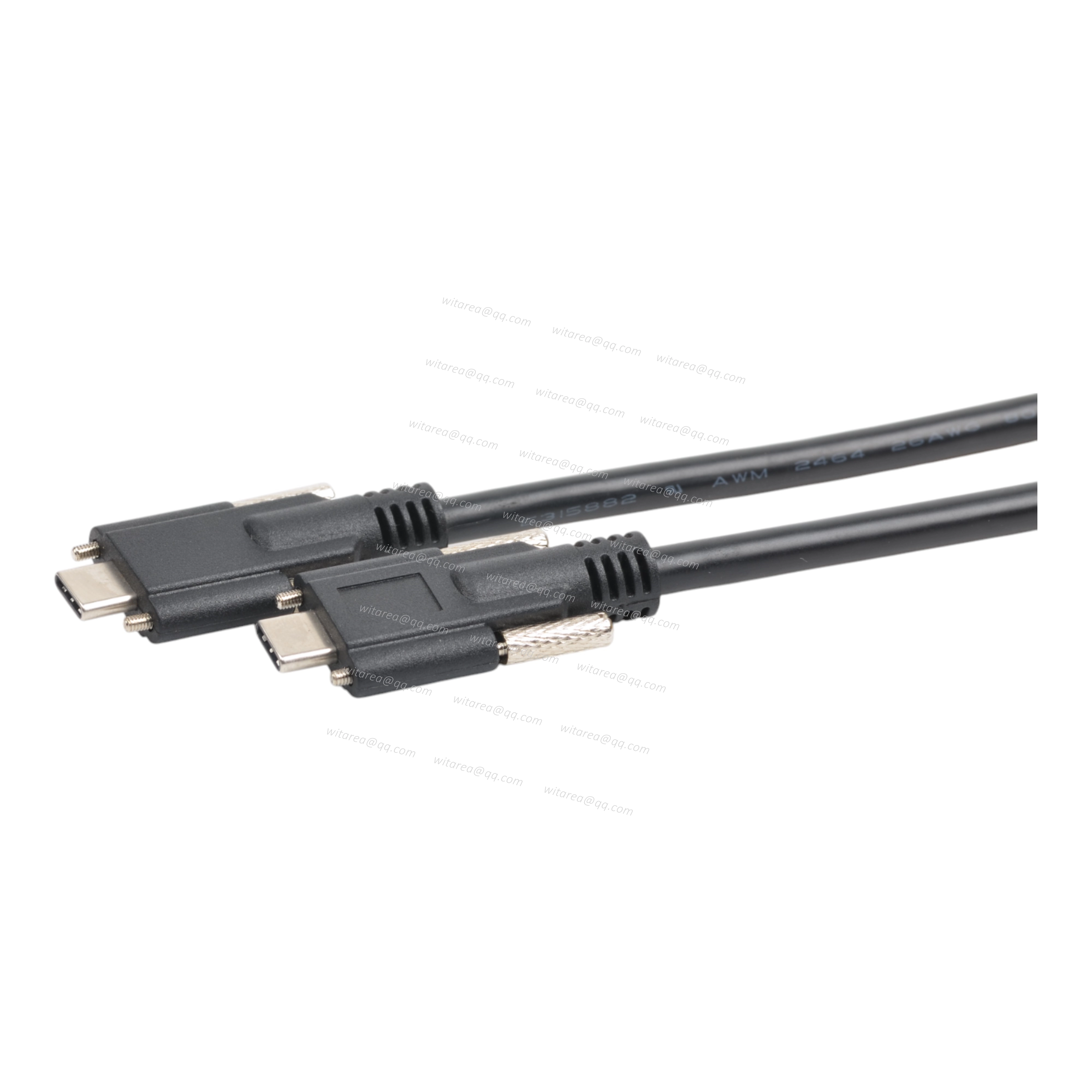 USB4 Type C male to male cable with dual screw locking