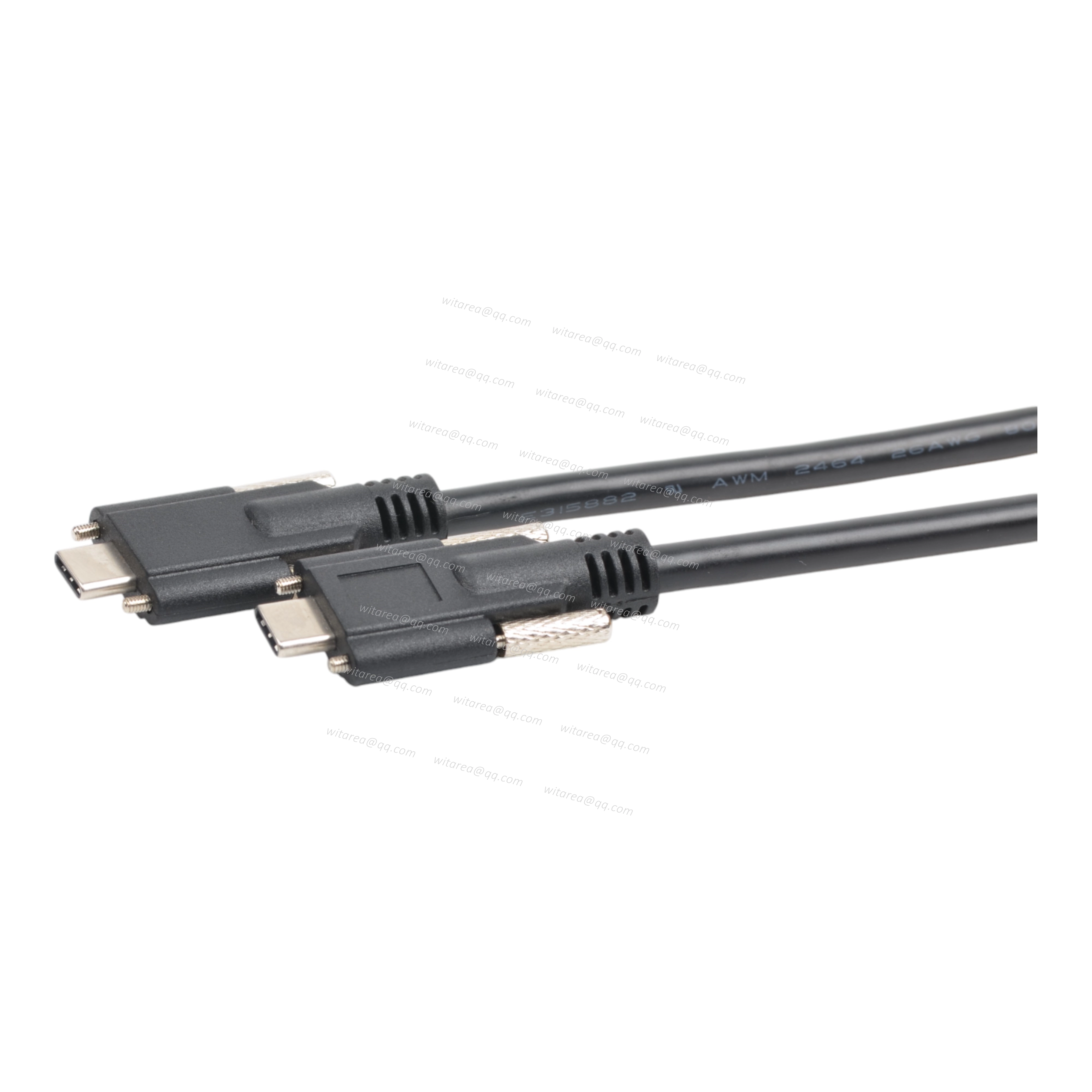 USB4 Type C male to male cable with dual screw locking