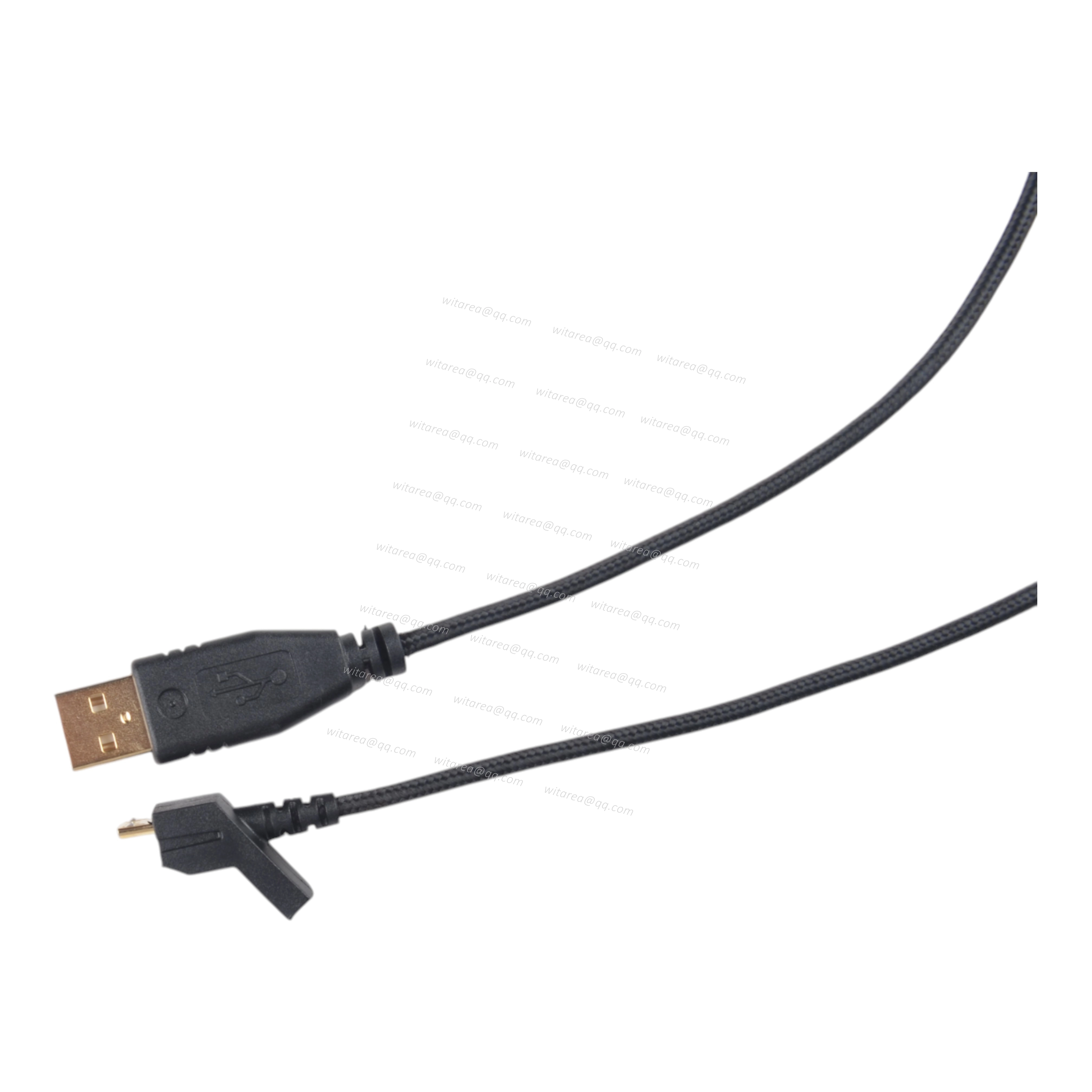 Custom Gold Plated USB Type A to Micro B Cable With Fabric Braiding
