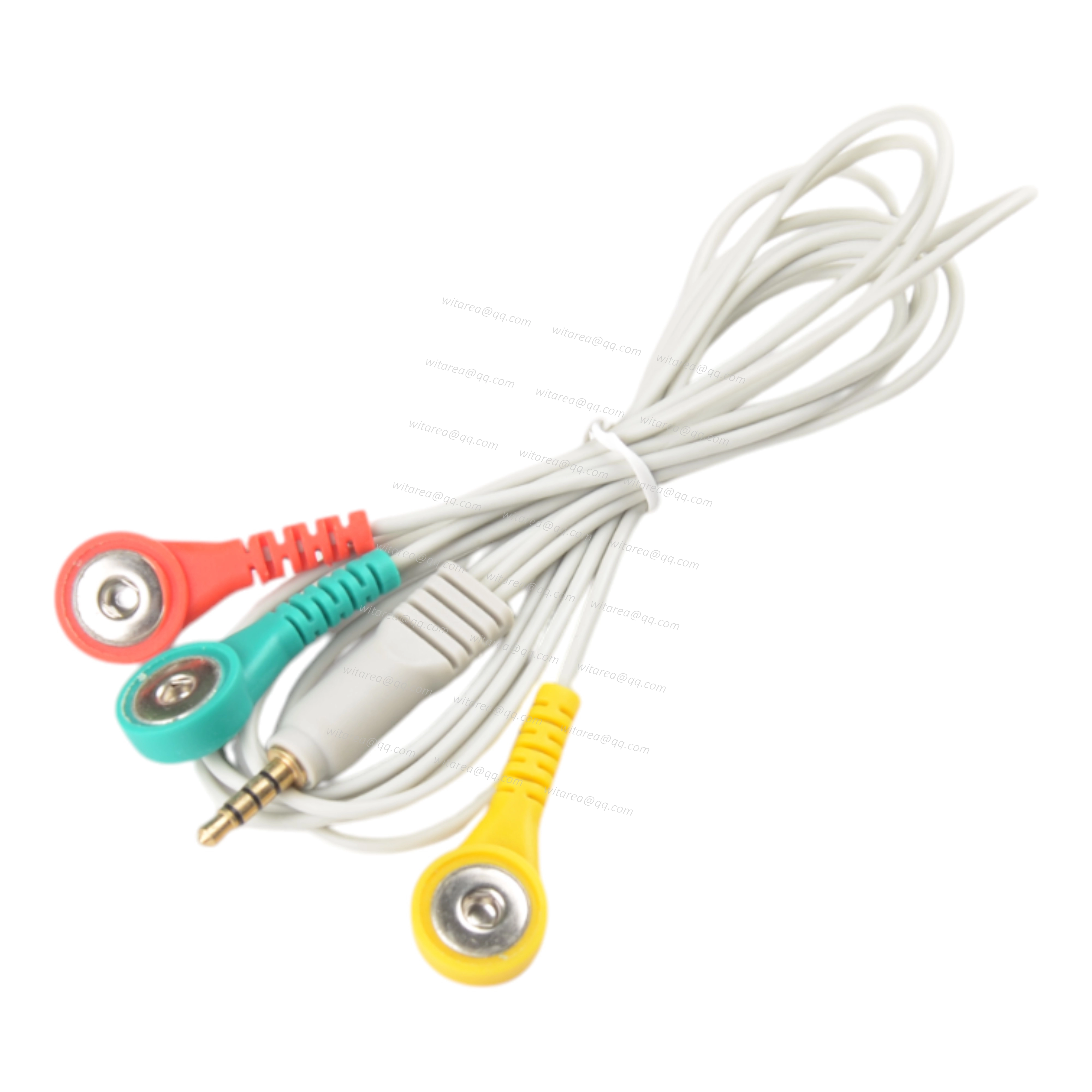 3.5mm Audio Plug To 3 Leads Electrode Snap Cable