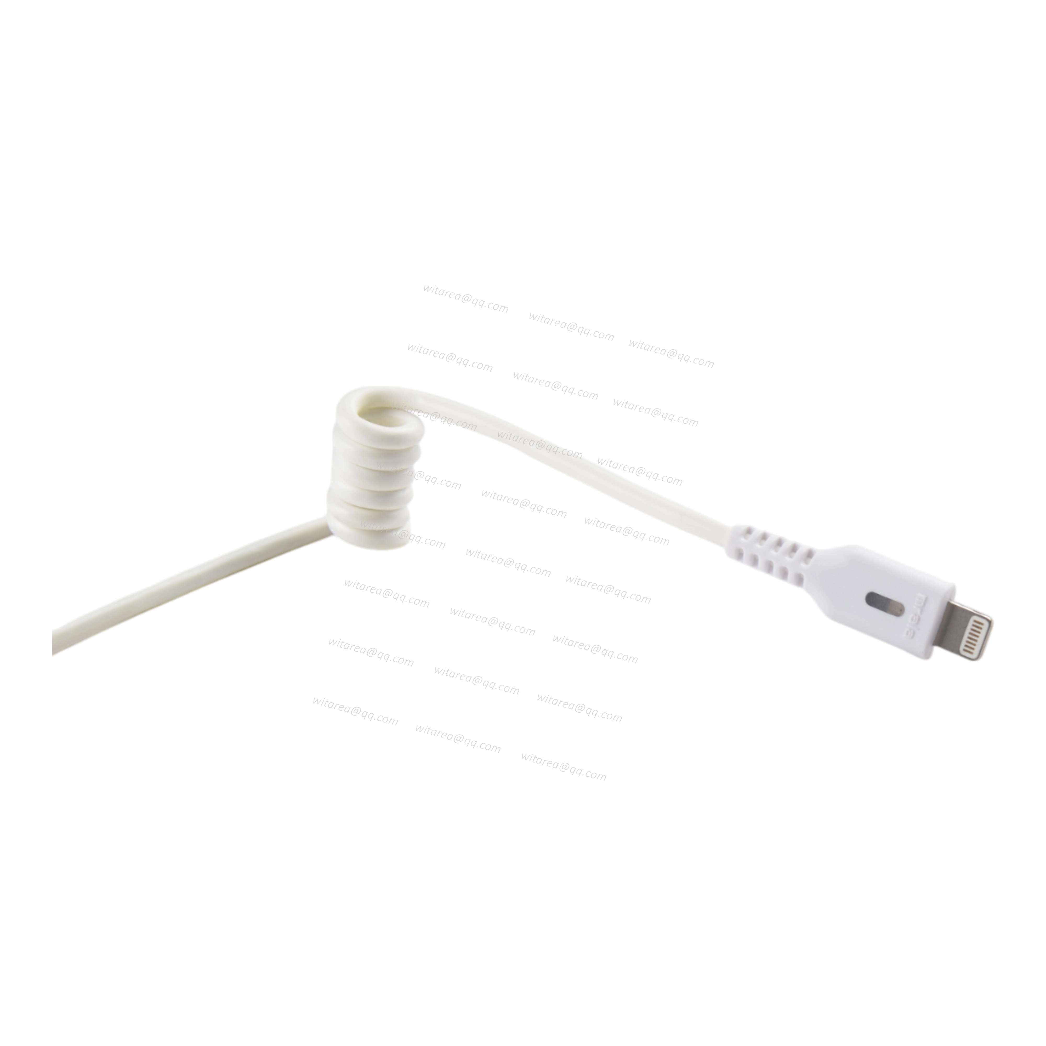 Triangular wing micro B to 8Pin lightning coiled cable