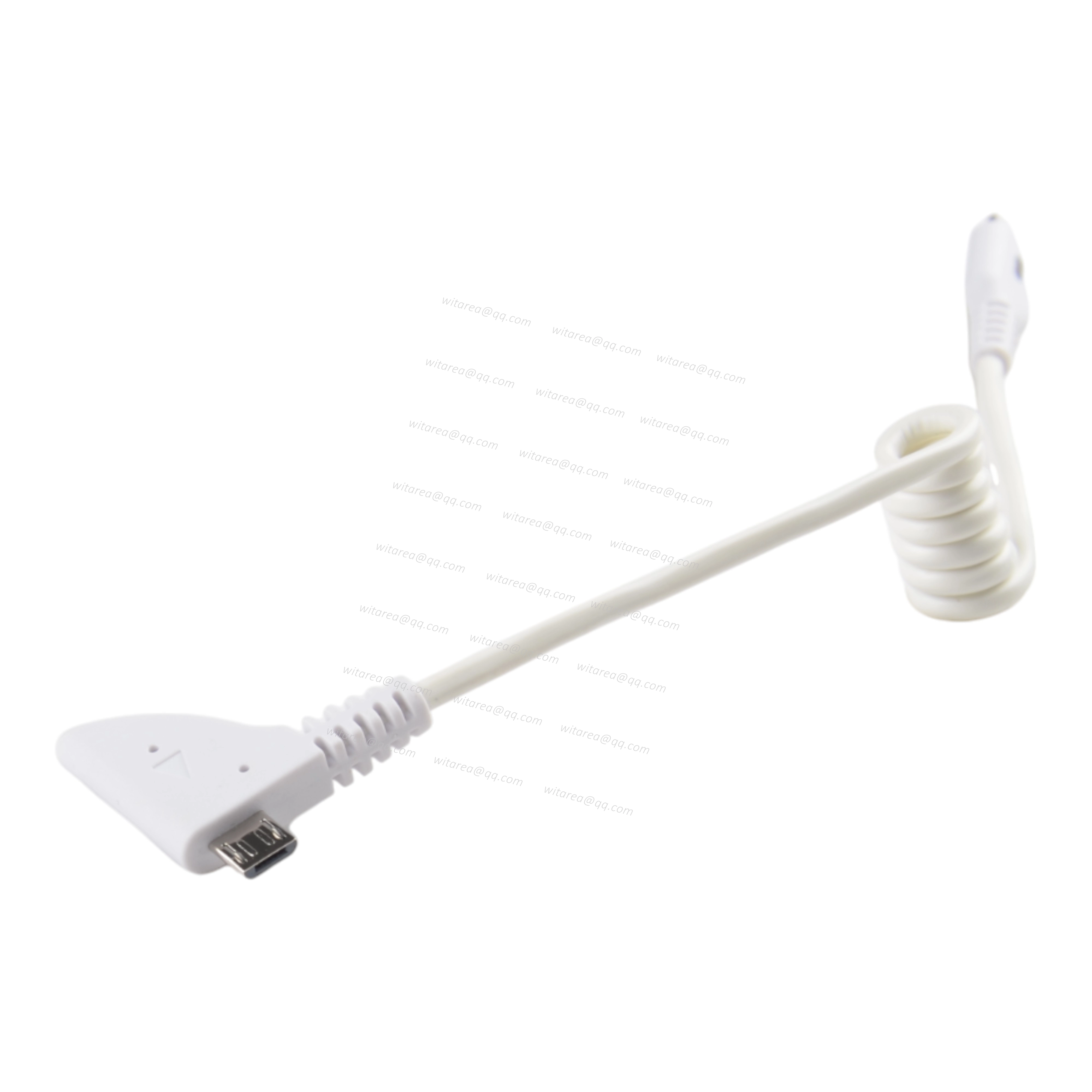 Triangular wing micro B to 8Pin lightning coiled cable