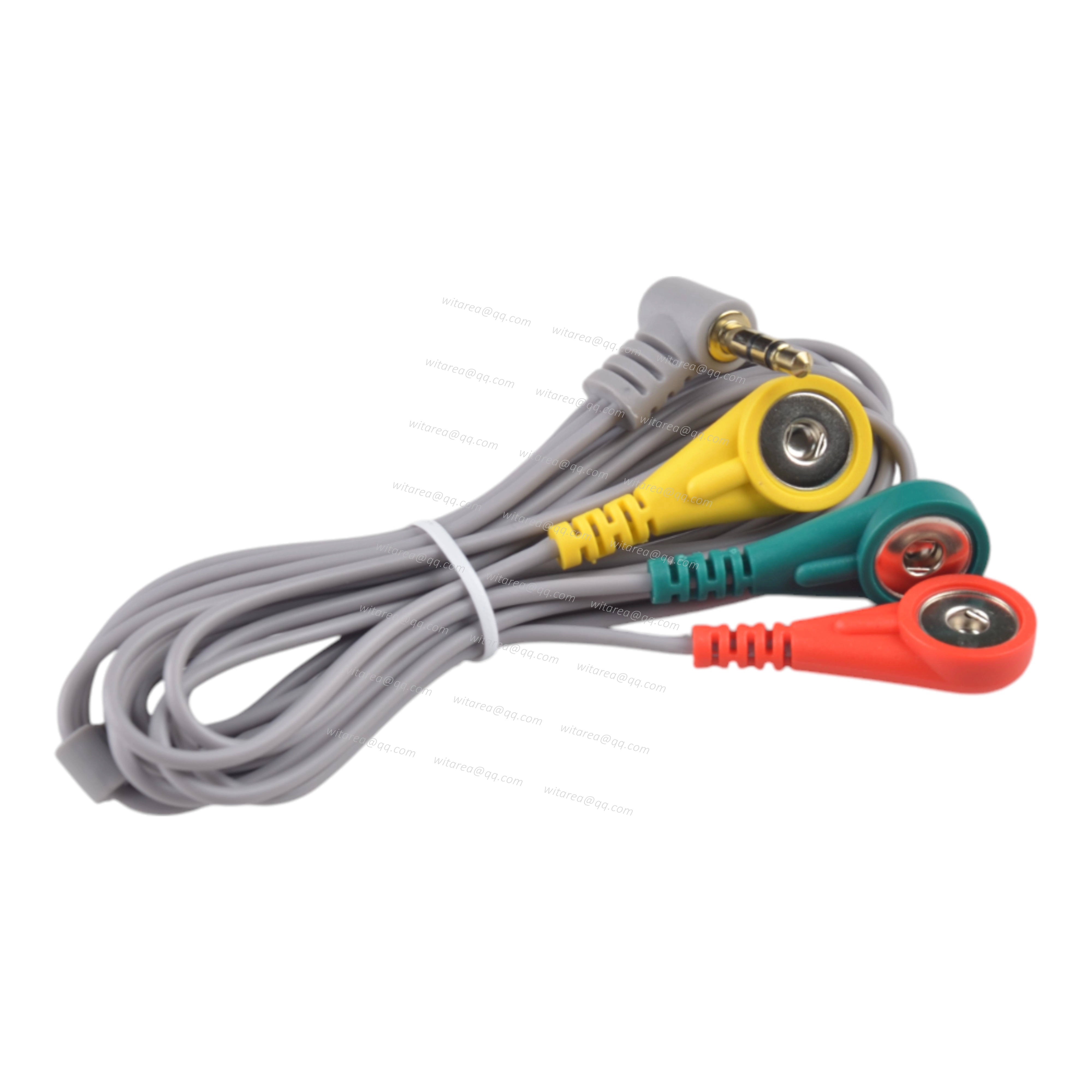 3.5mm Audio Jack to 3 leads electrode snap cable