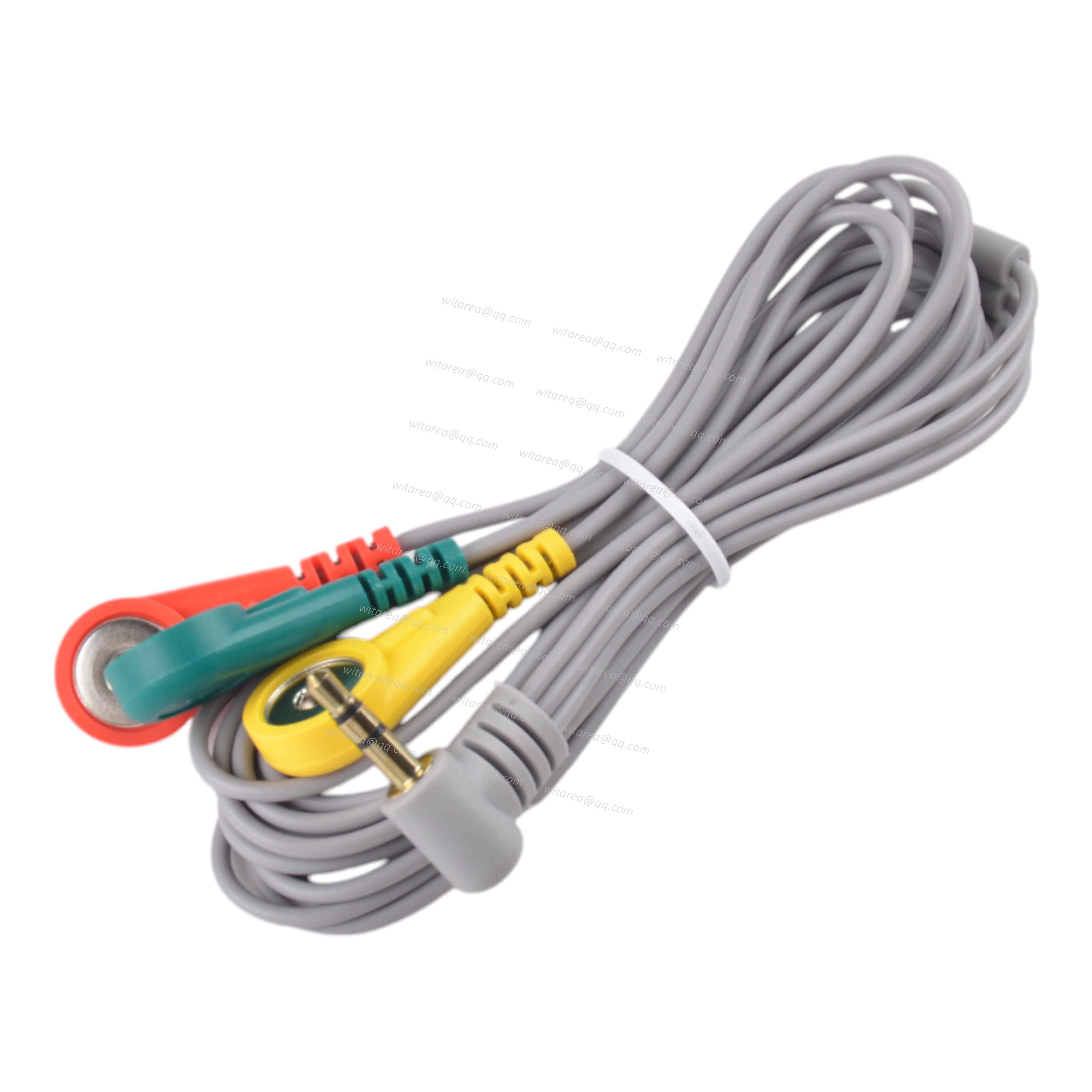 3.5mm Audio Jack to 3 leads electrode snap cable