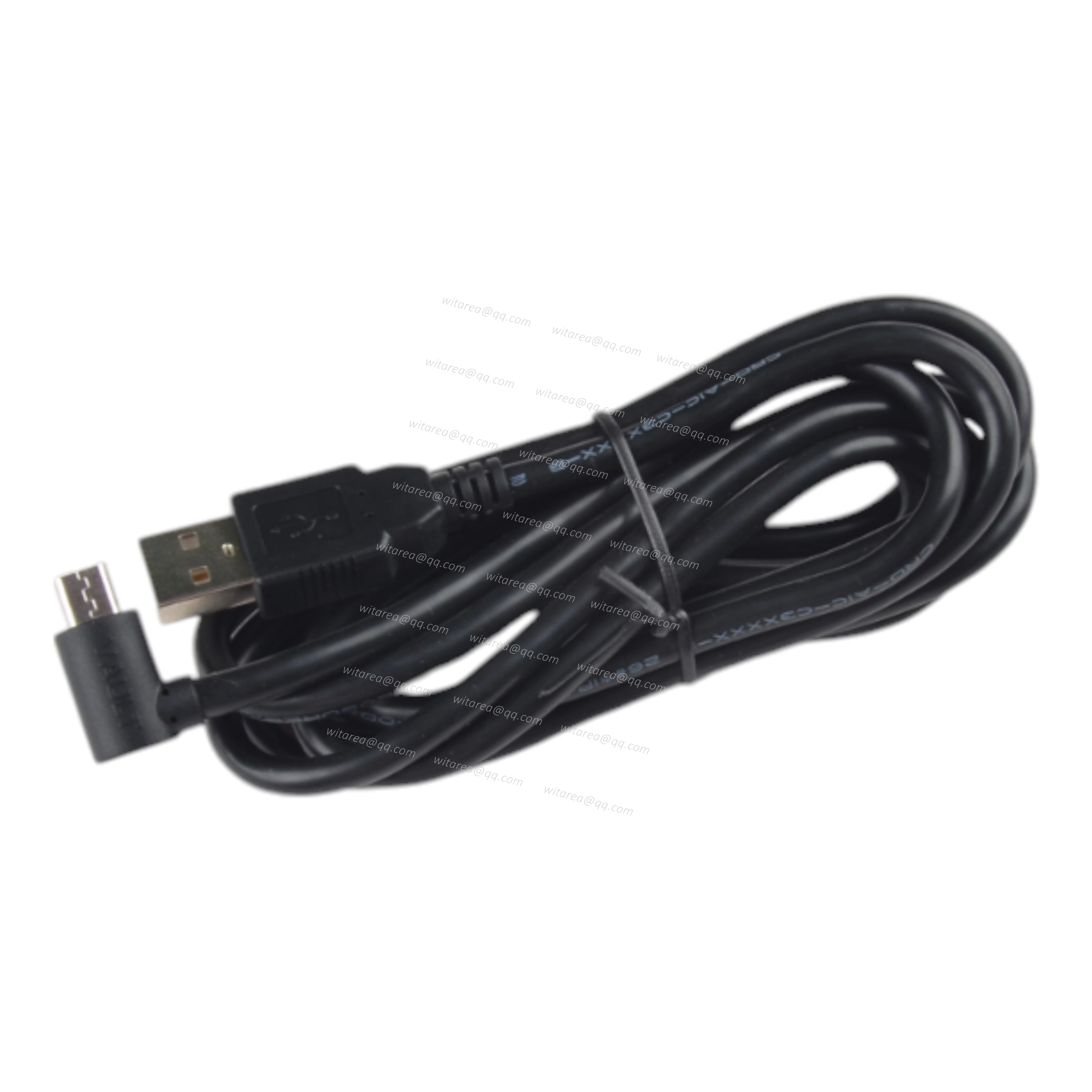 Left and right angled Micro B to USB AM cable