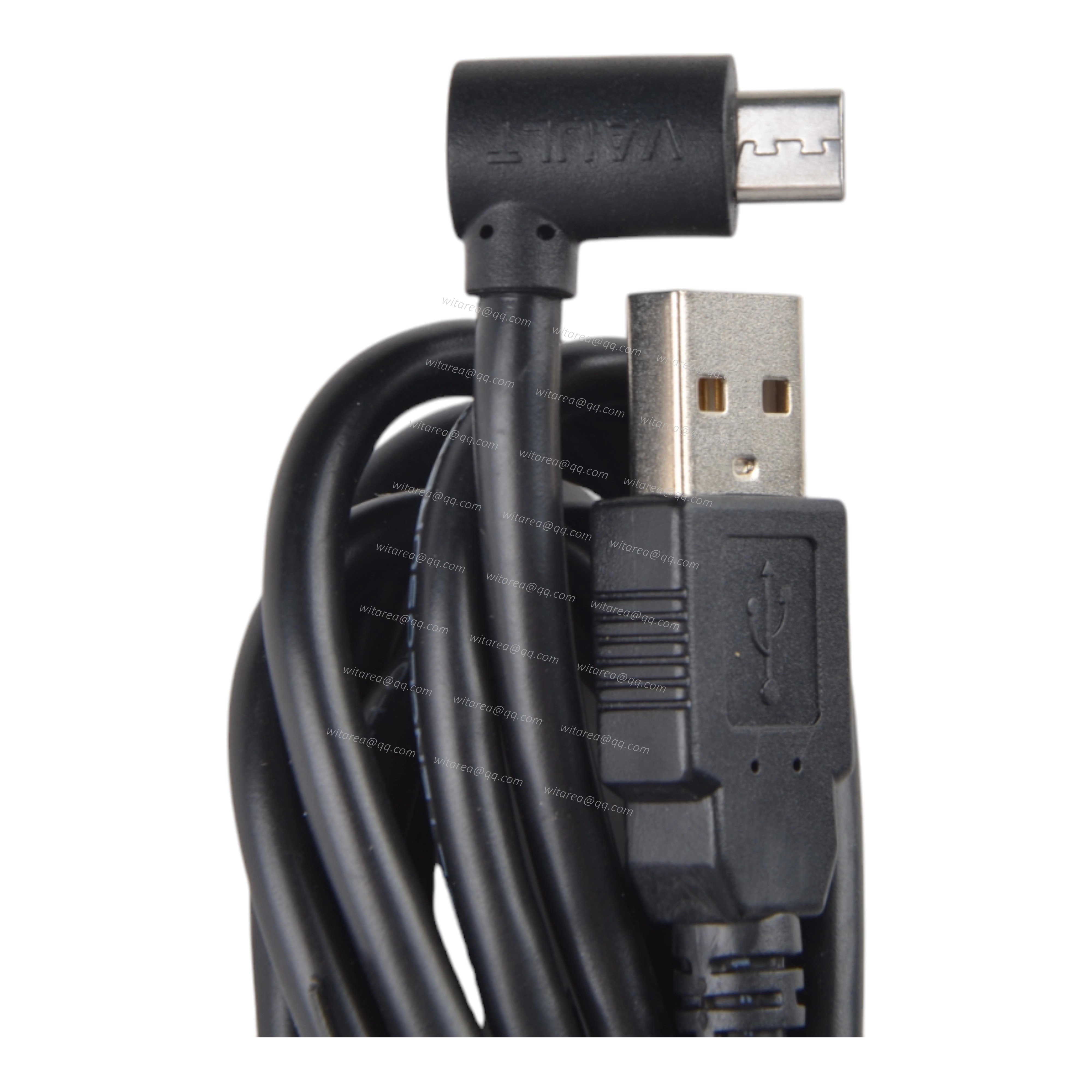 Left and right angled Micro B to USB AM cable