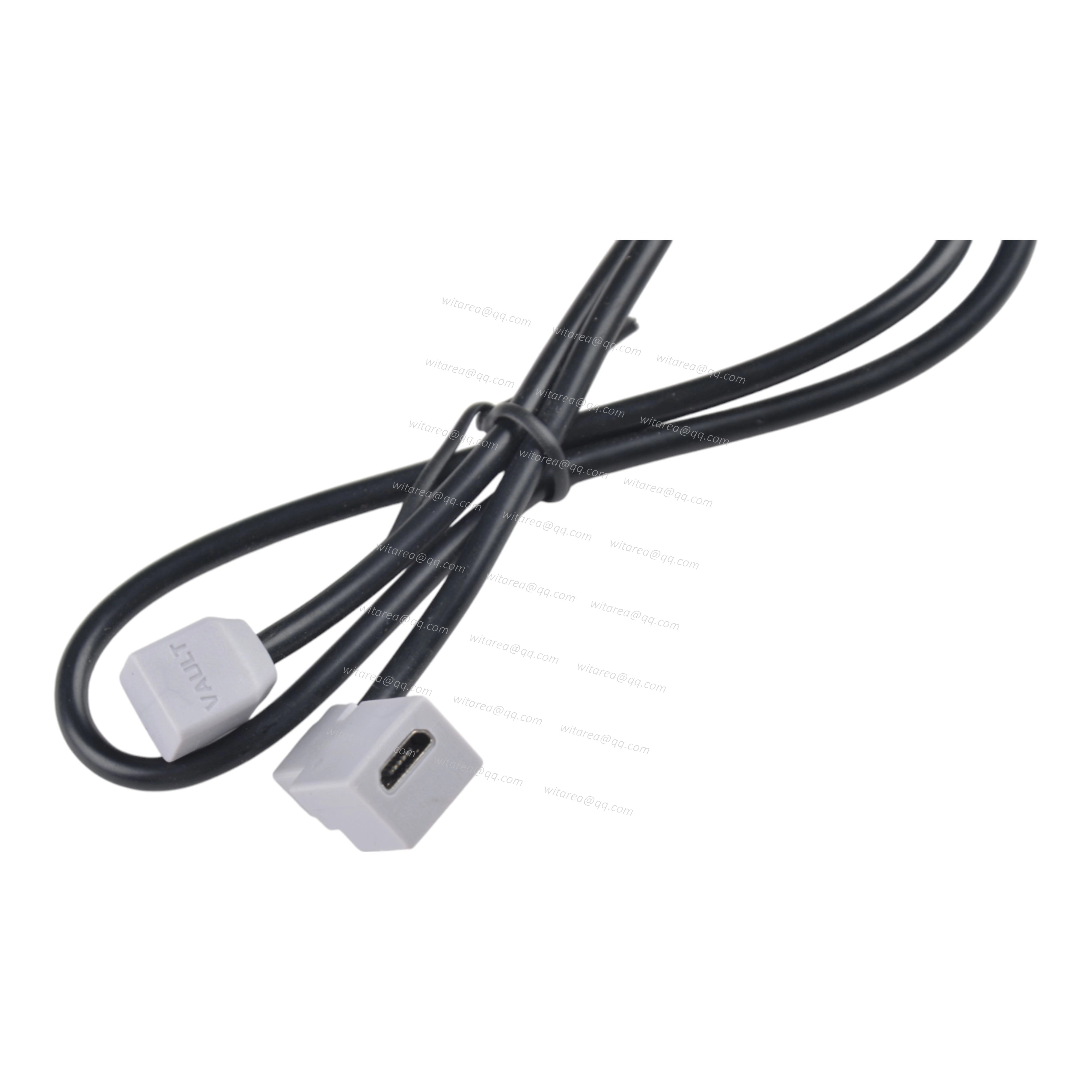 Custom Angled Micro USB male to female Cable