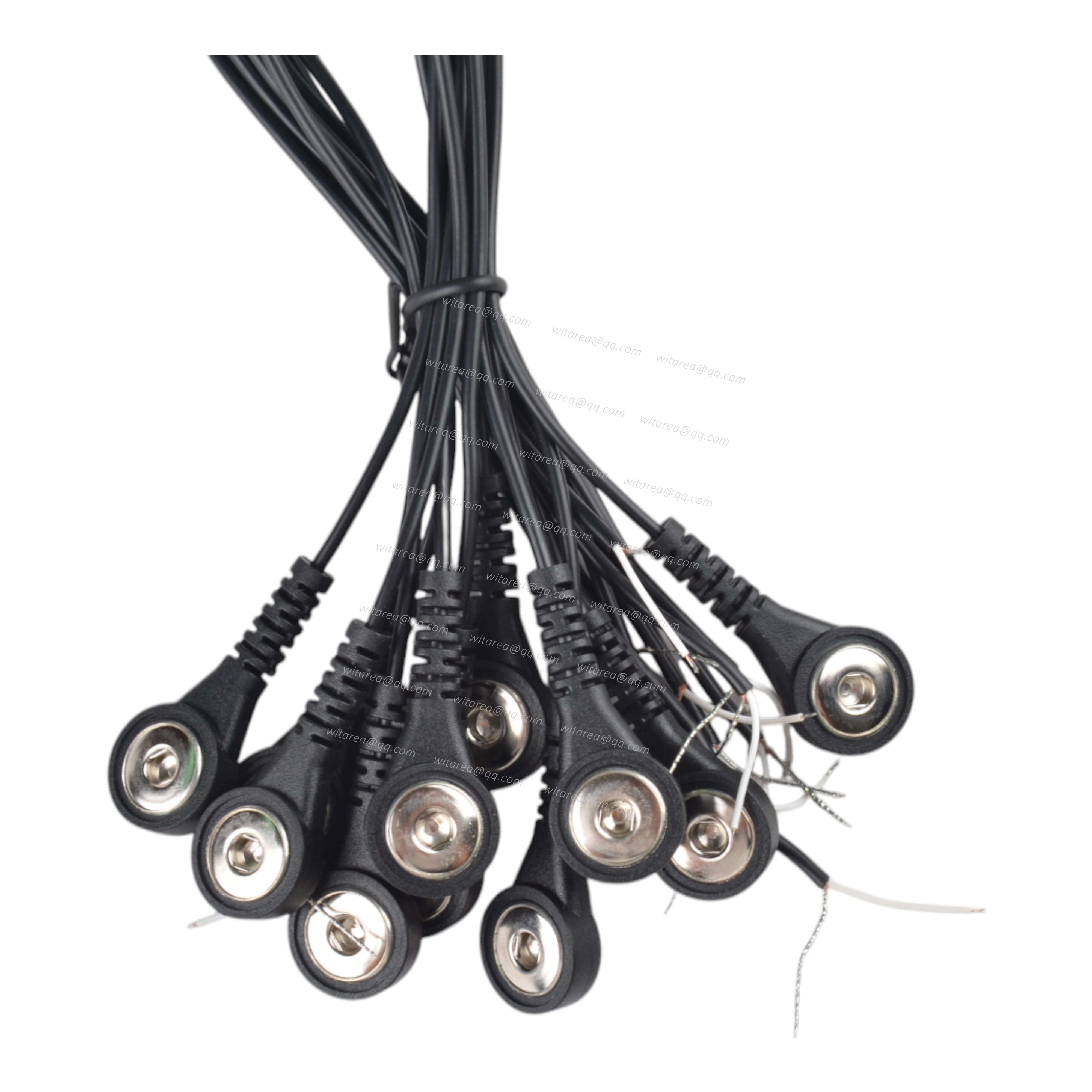 10-leads Electrode Snap To Bare-Ended Cable