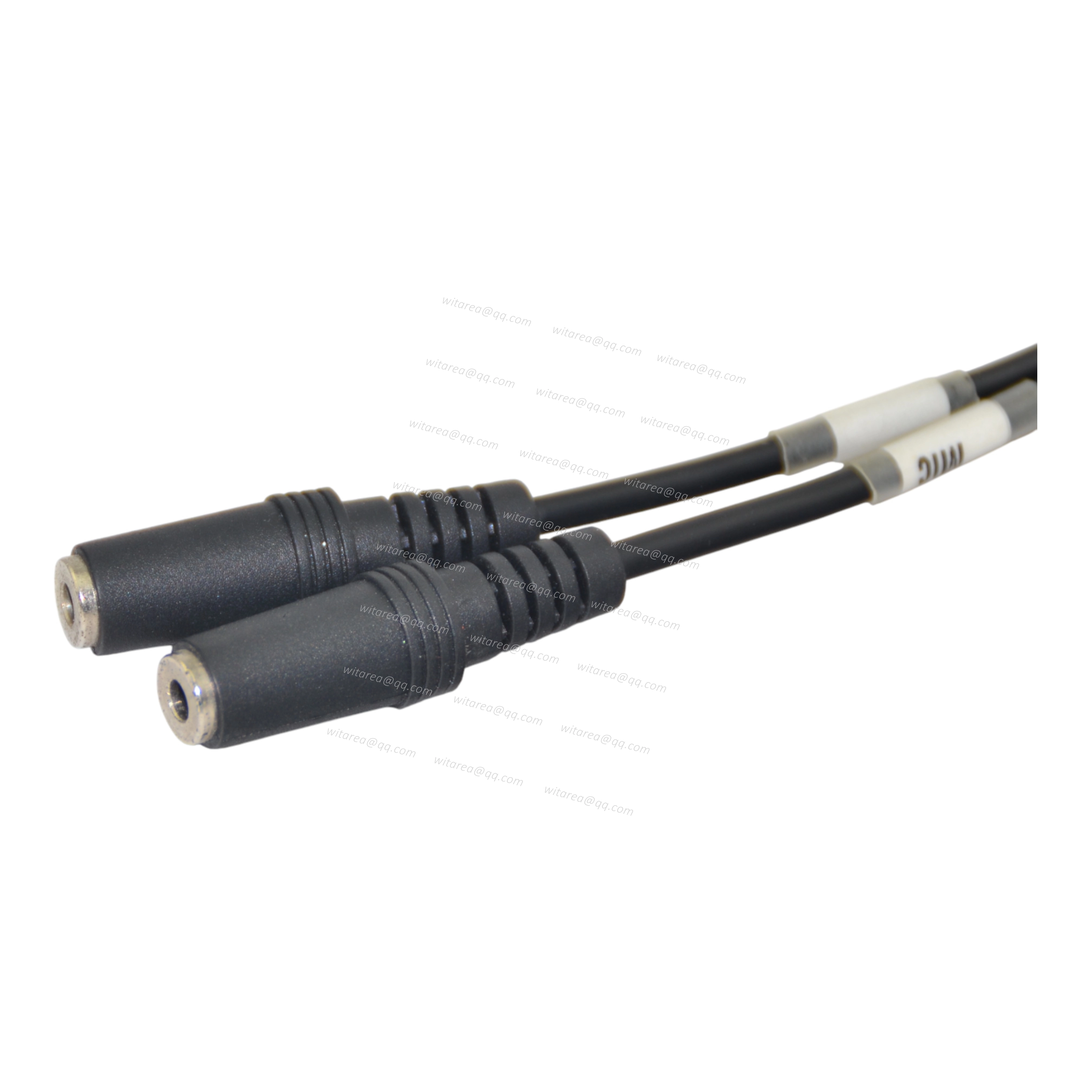 Angled Audio Jack Extension to Splitter Cable