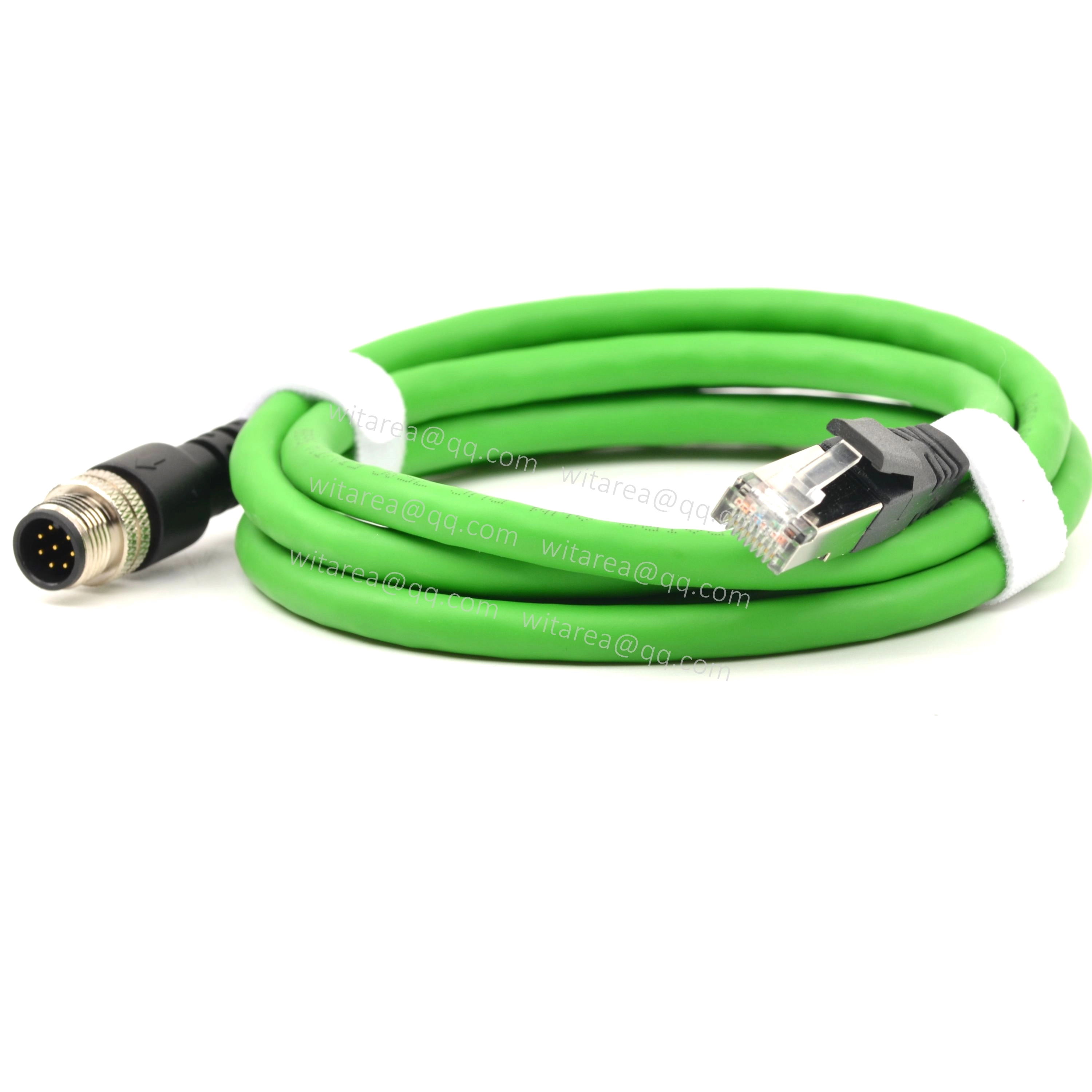 M12 8 Pin to RJ45 Industrial Ethernet Cable