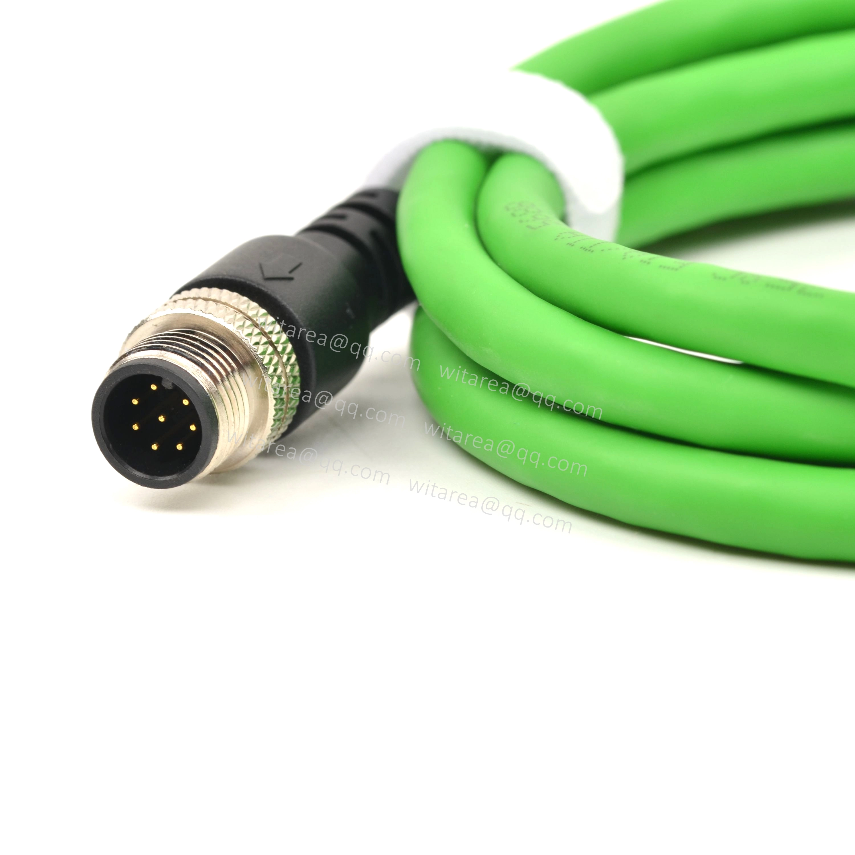 M12 8 Pin to RJ45 Industrial Ethernet Cable