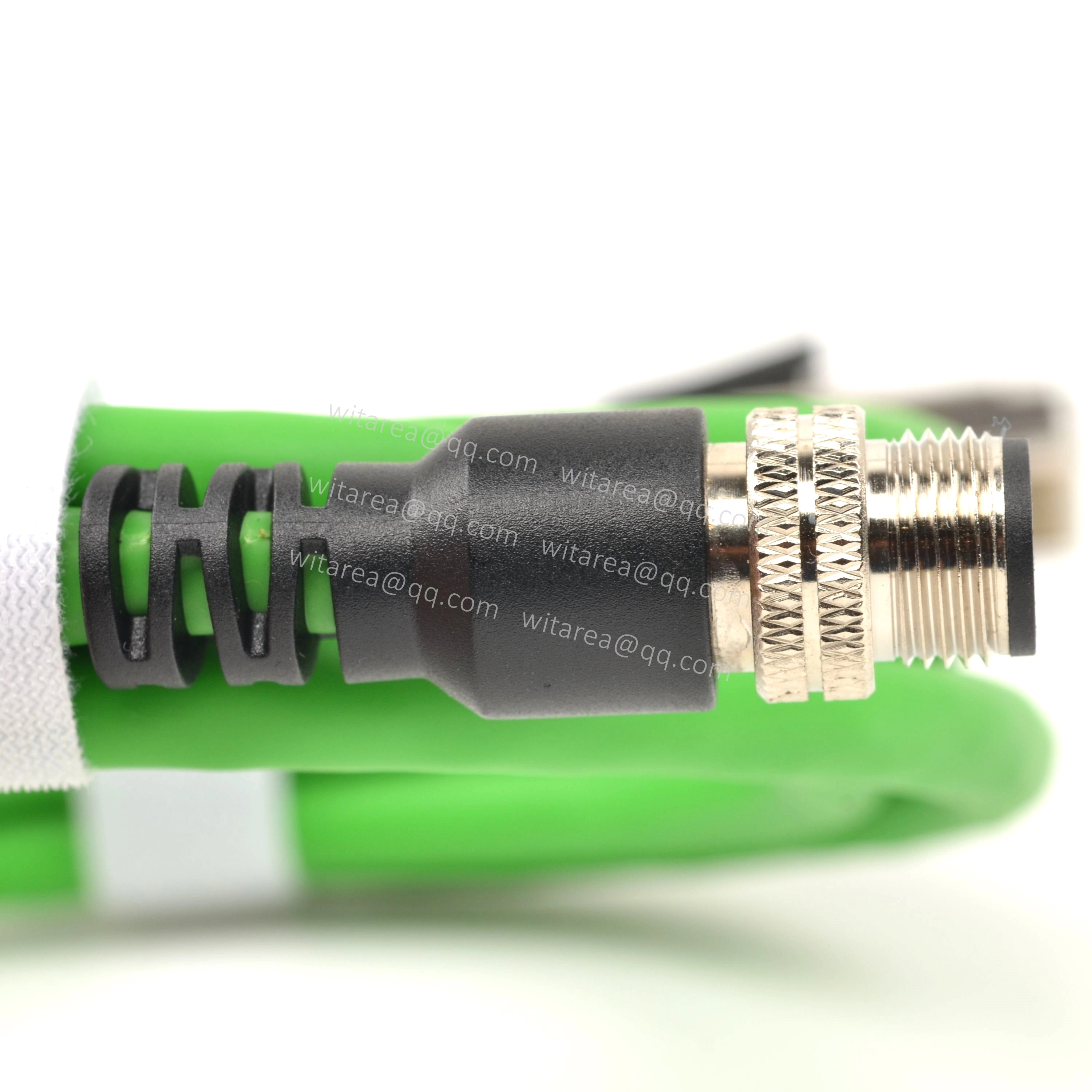 M12 8 Pin to RJ45 Industrial Ethernet Cable