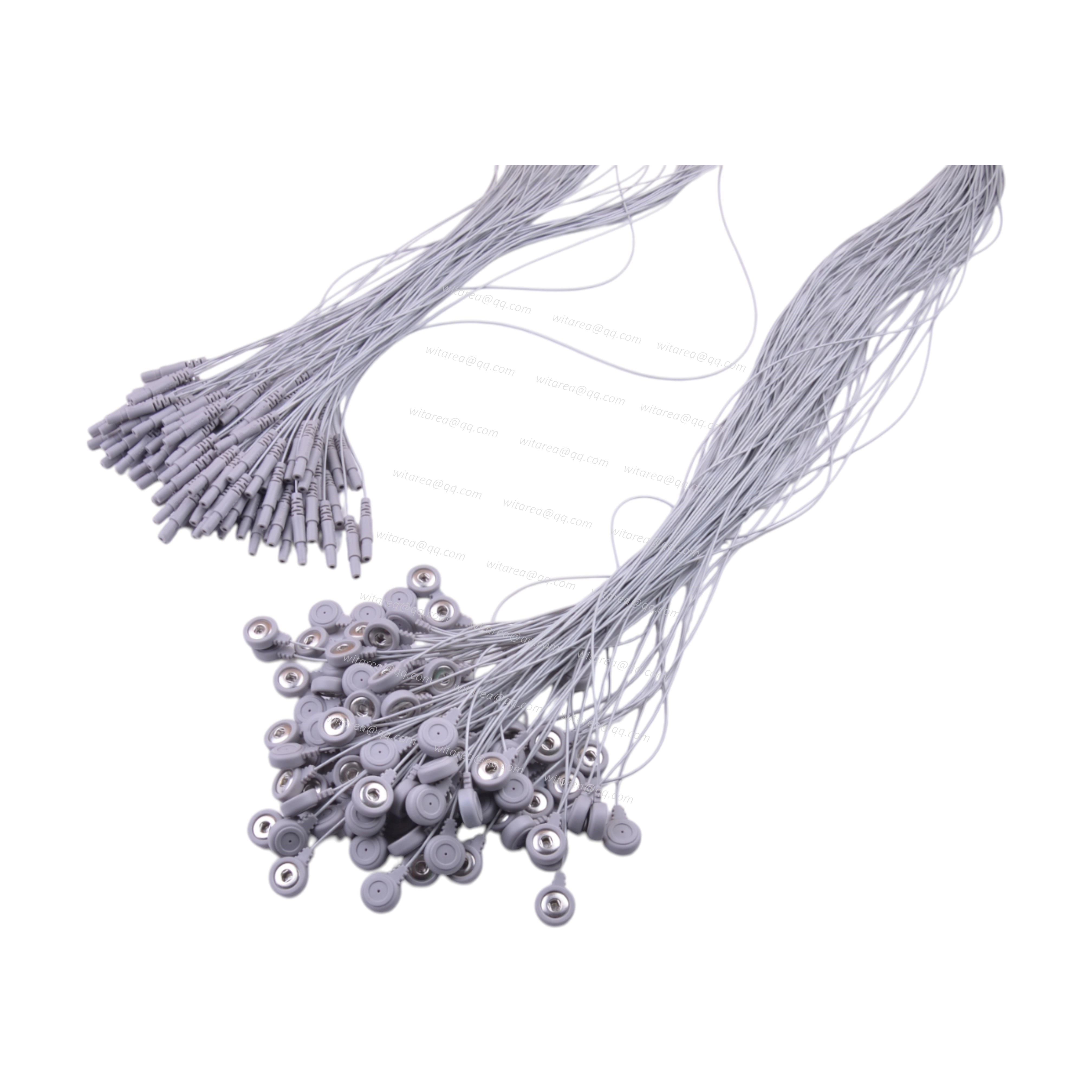 Reusable touchproof female to electrode snap cables