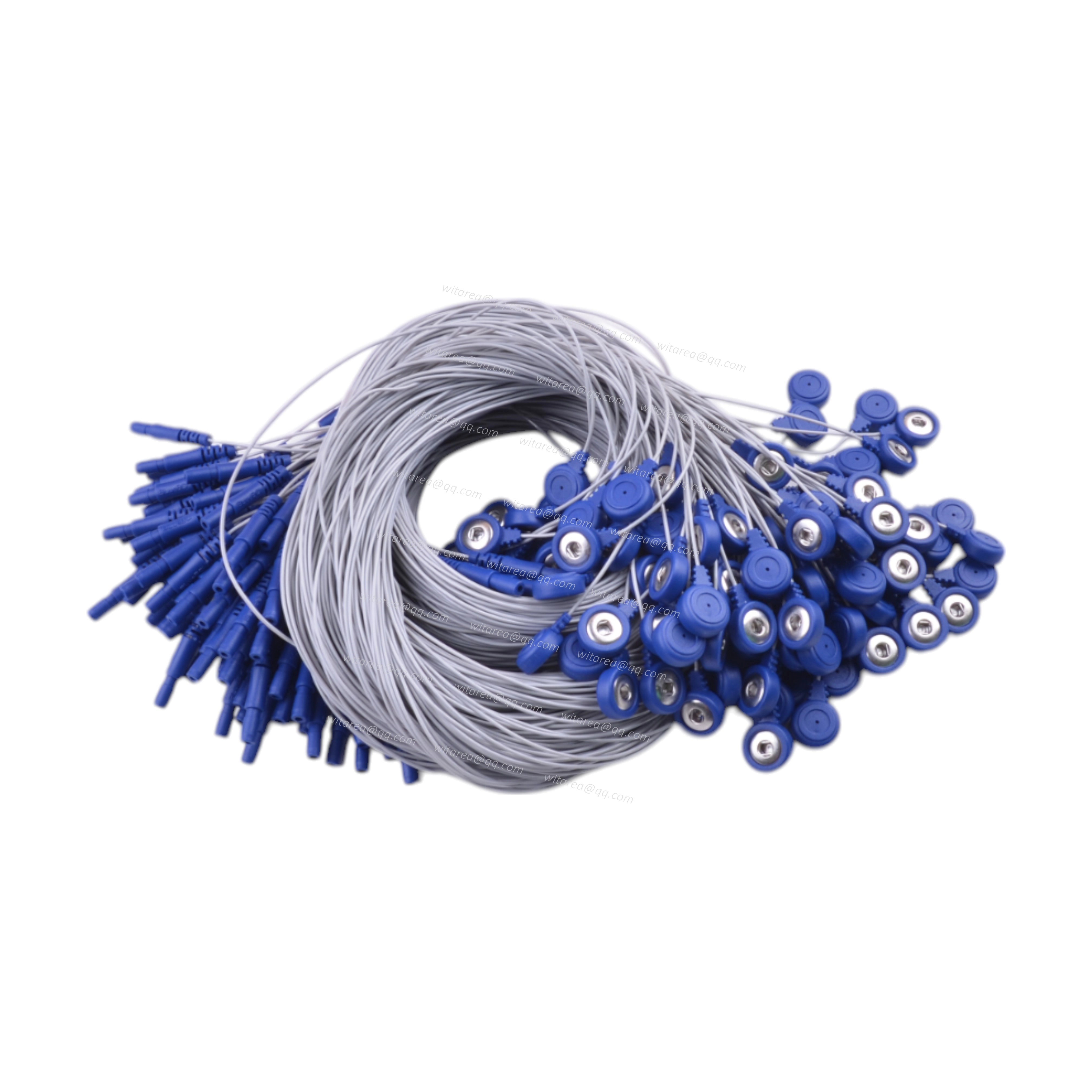 Reusable touchproof female to electrode snap cables