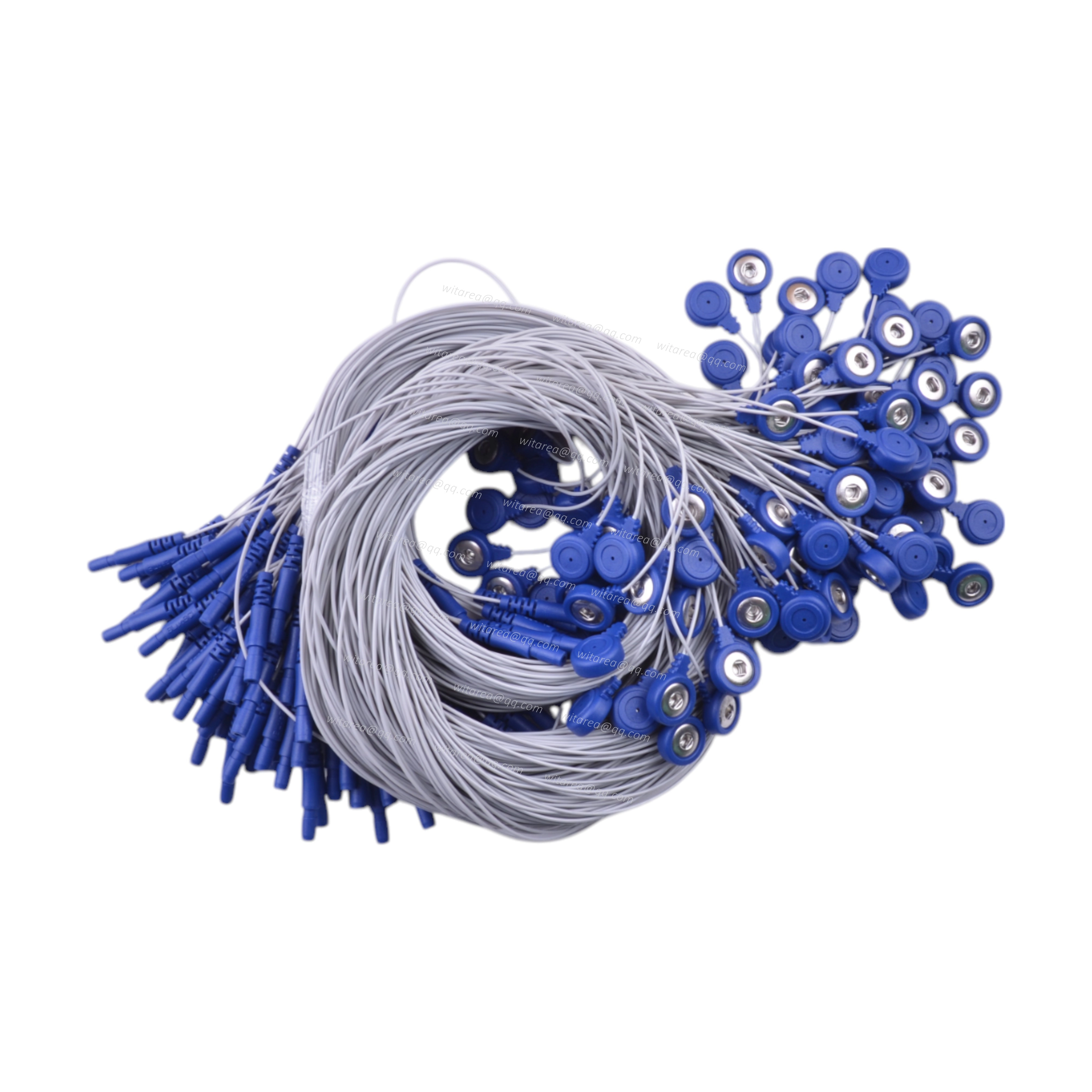 Reusable touchproof female to electrode snap cables