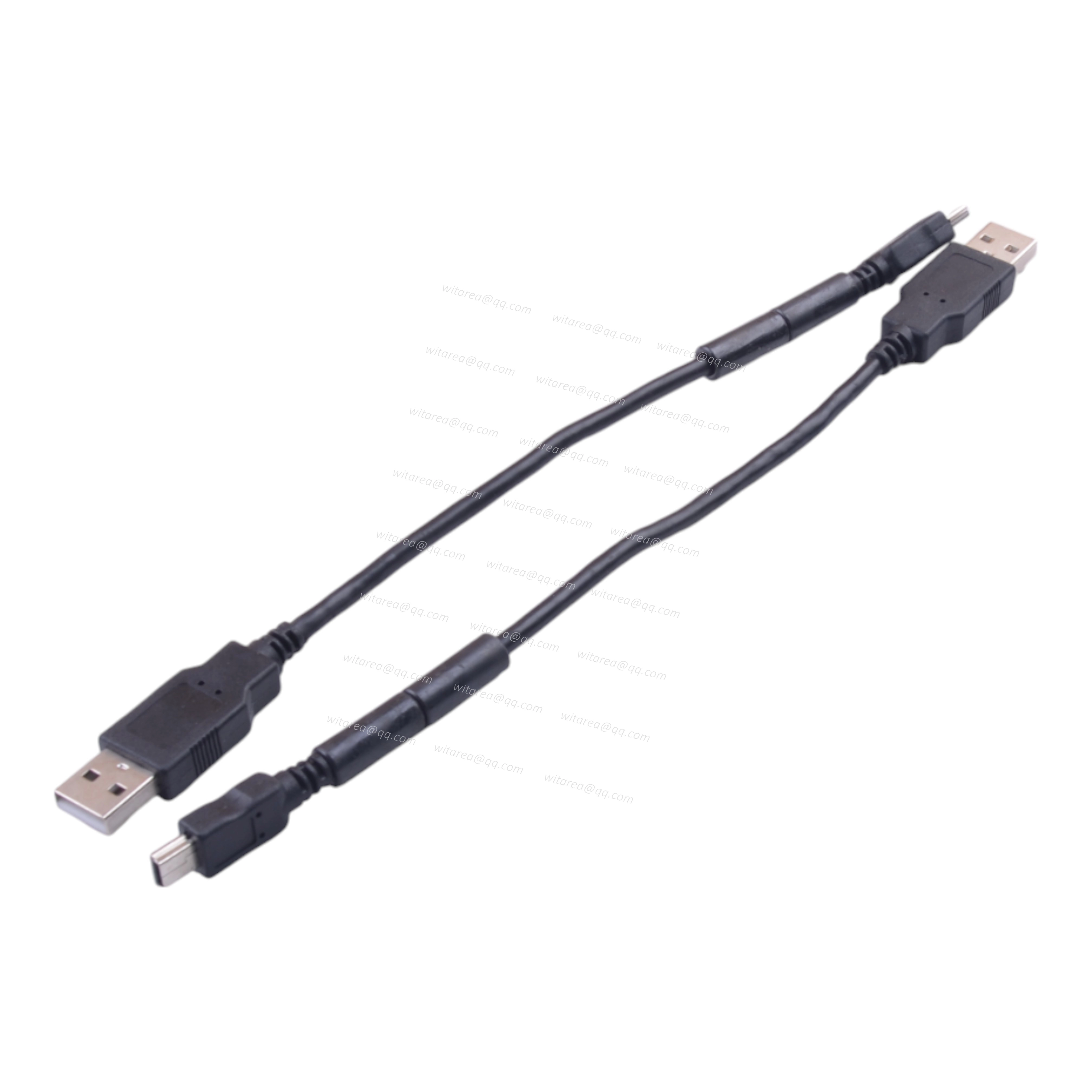 USB A to MINI B Short Cable With Double Ferrite