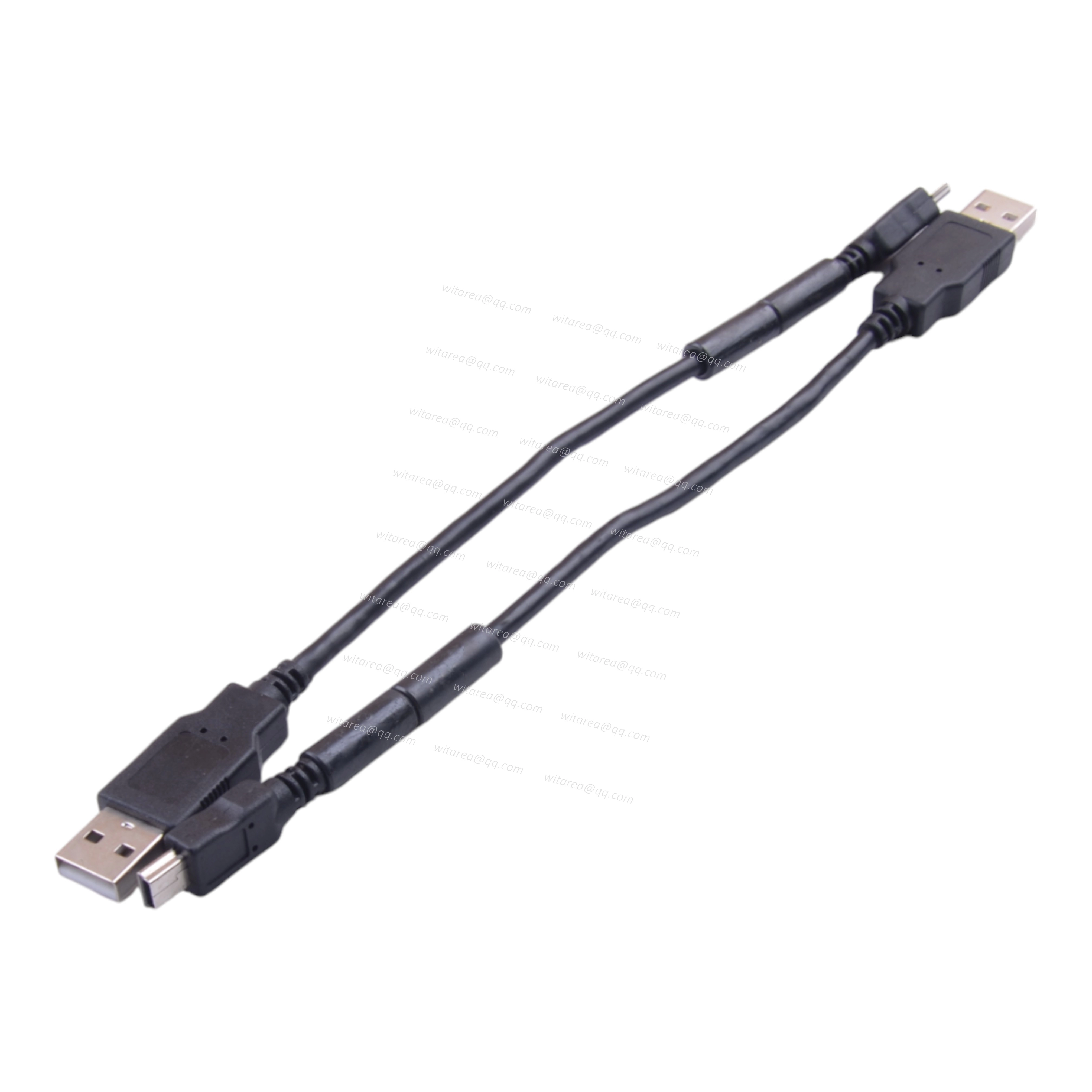 USB A to MINI B Short Cable With Double Ferrite