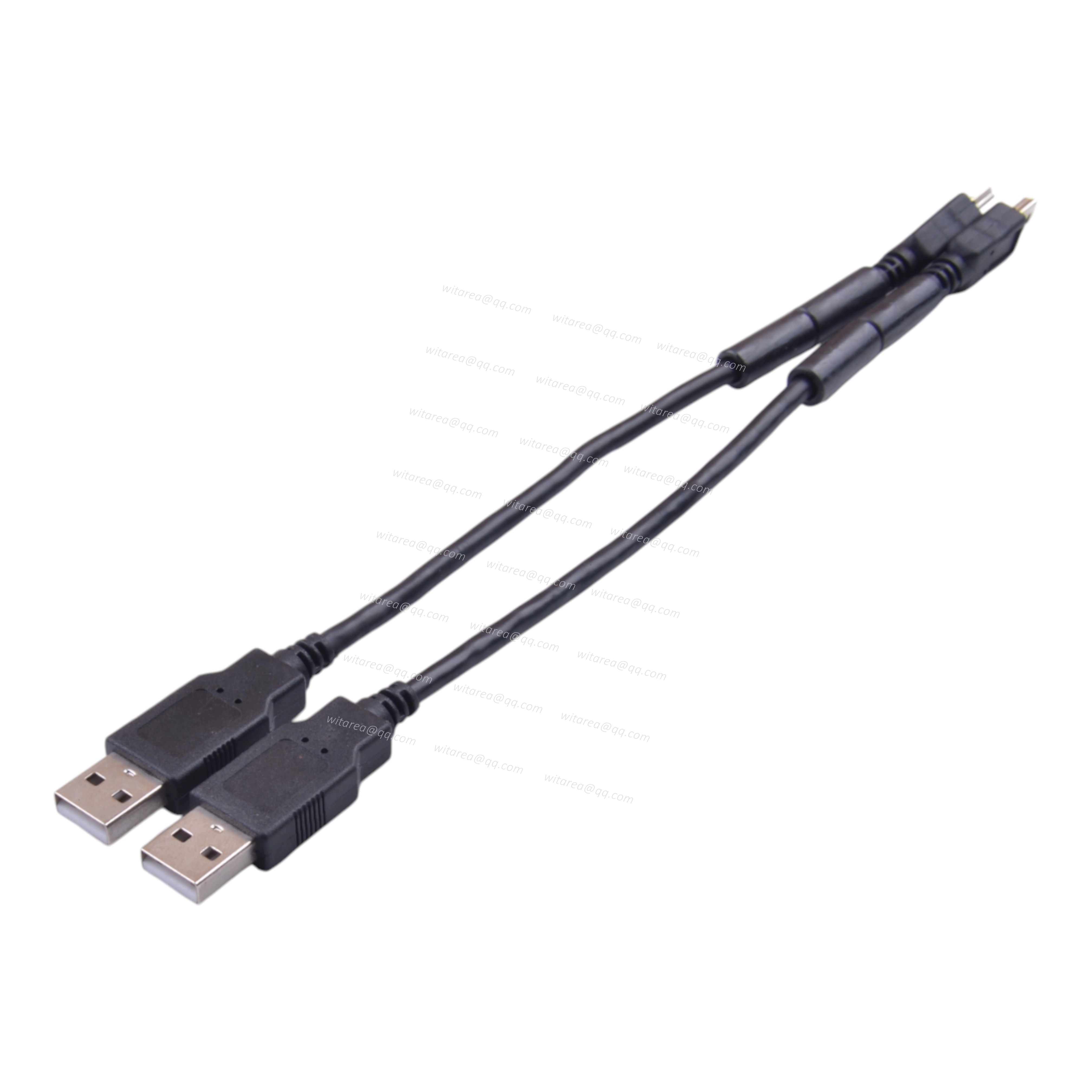 USB A to MINI B Short Cable With Double Ferrite