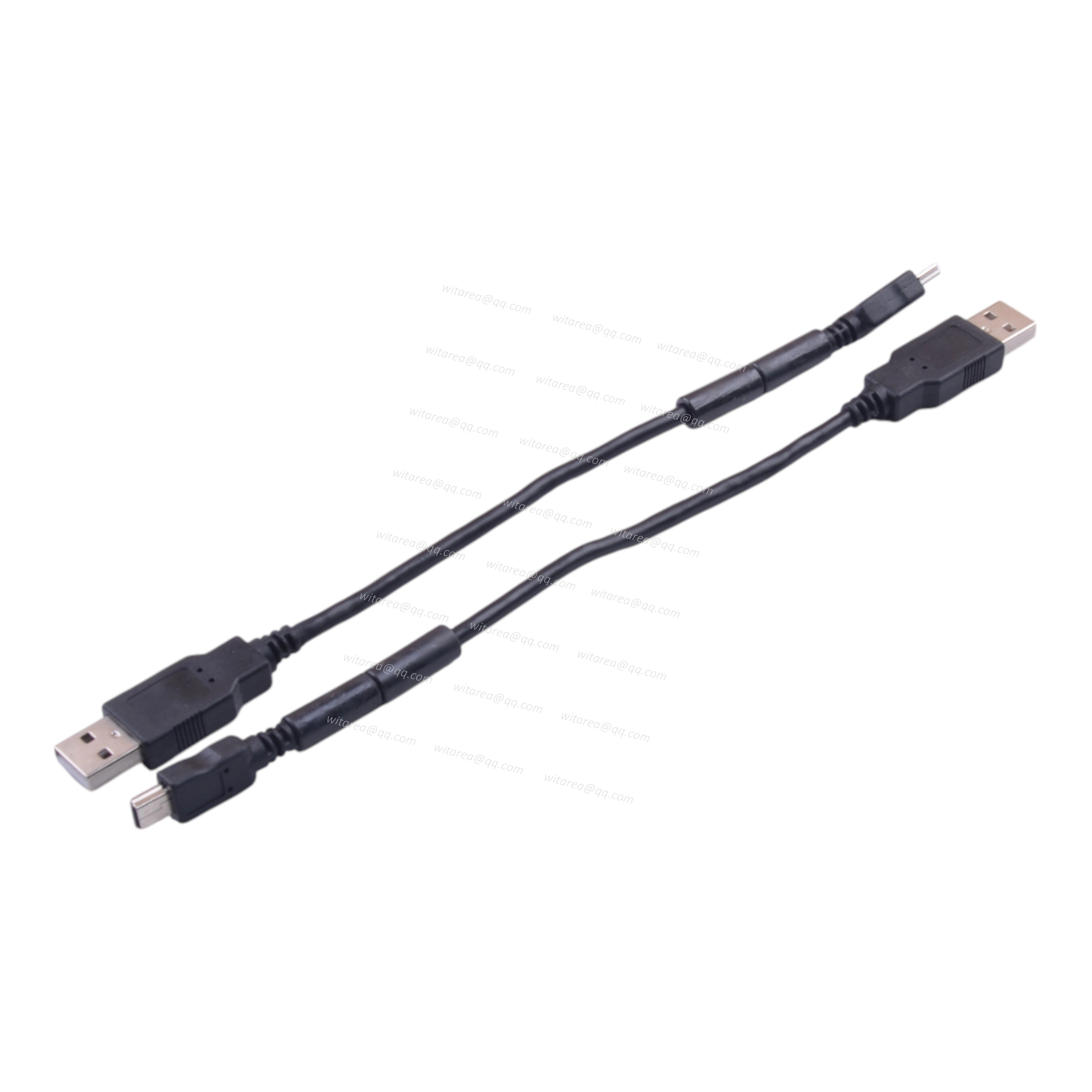 USB A to MINI B Short Cable With Double Ferrite
