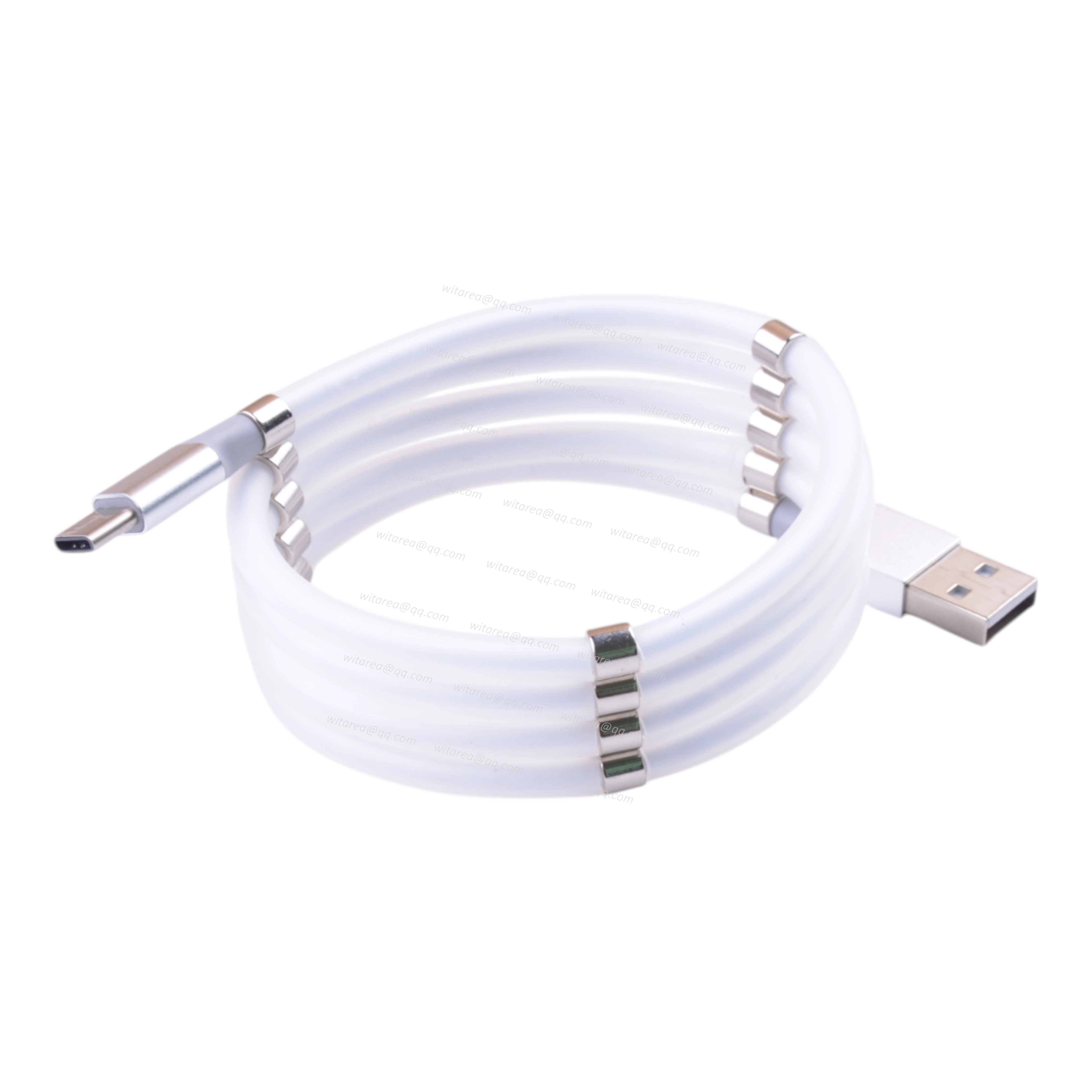 Magnetic Self Winding USB C Cable