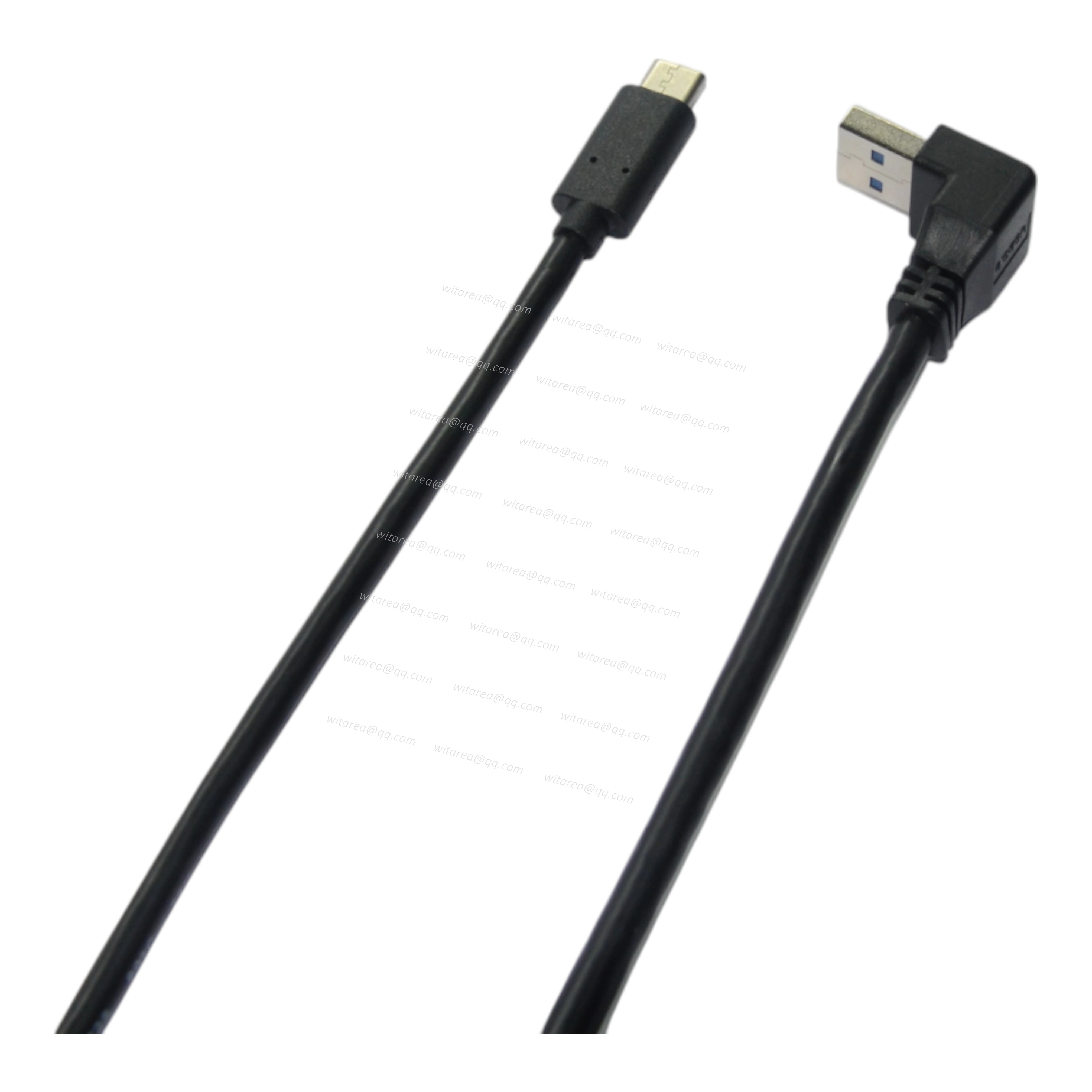 Professional 90 degree USB 3.0 A male to Type C male cable, High speed ...