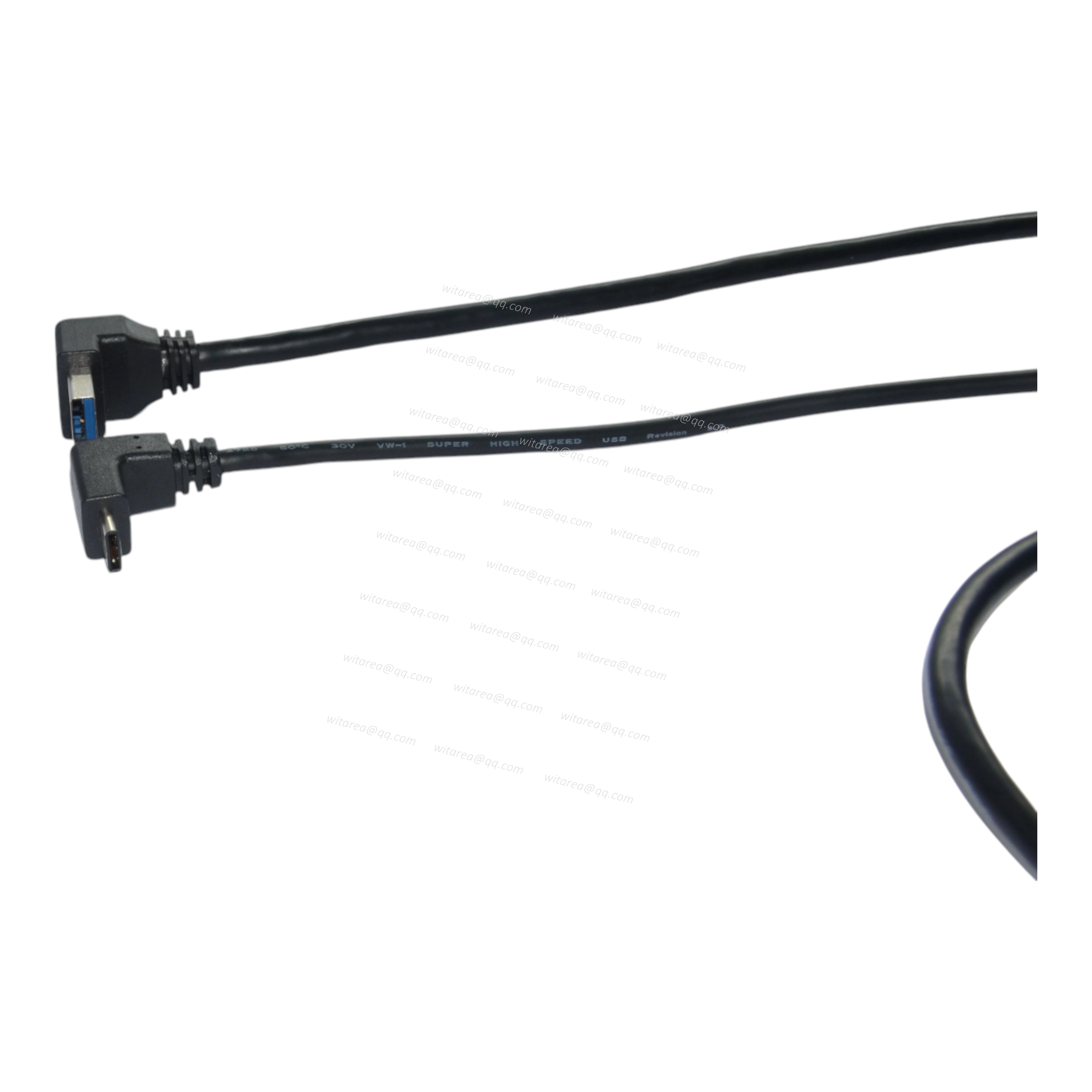 Up/Down Angled USB 3.0 AM to Up/Down Angled Type CM Cable