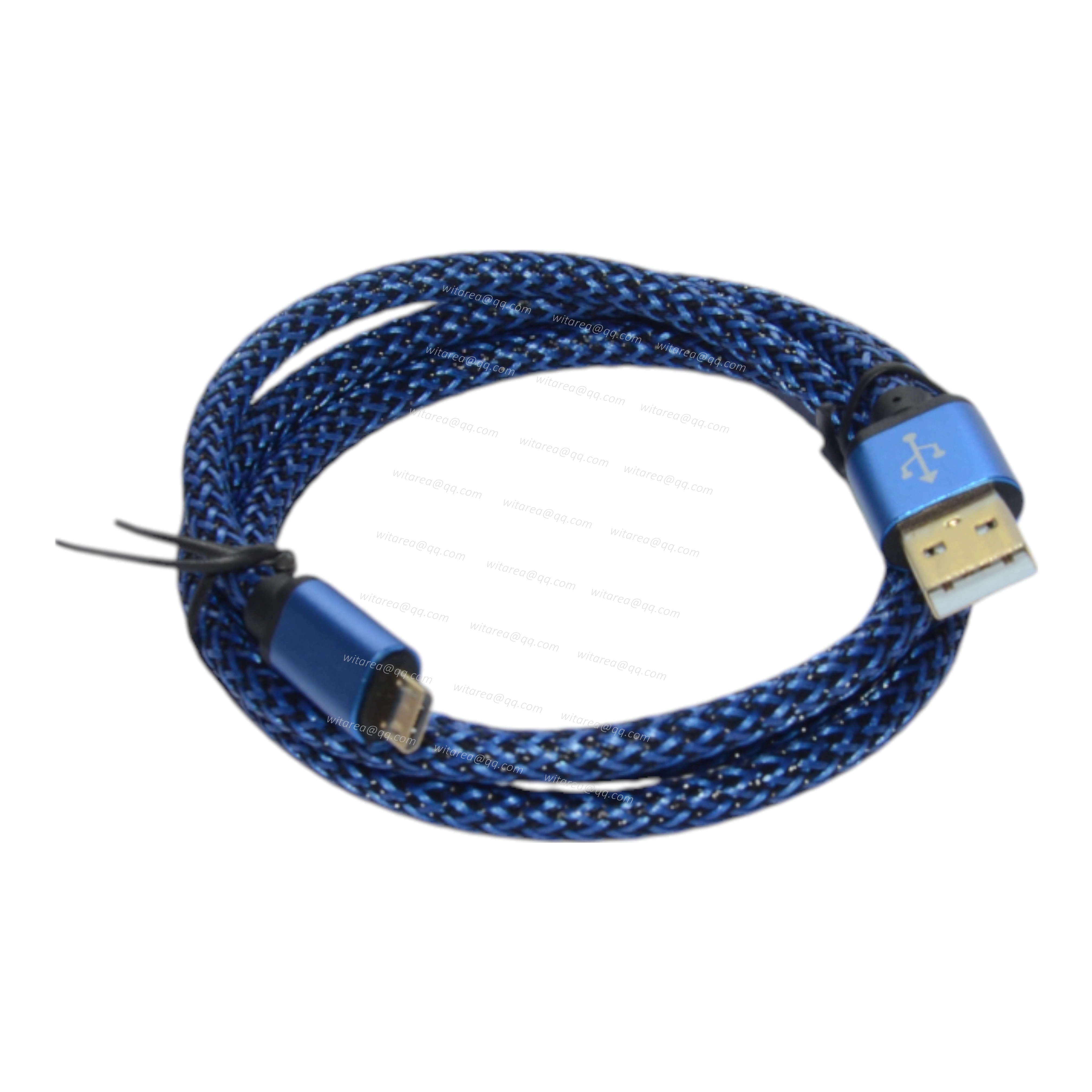 USB A to Micro B Cable with fabric braiding