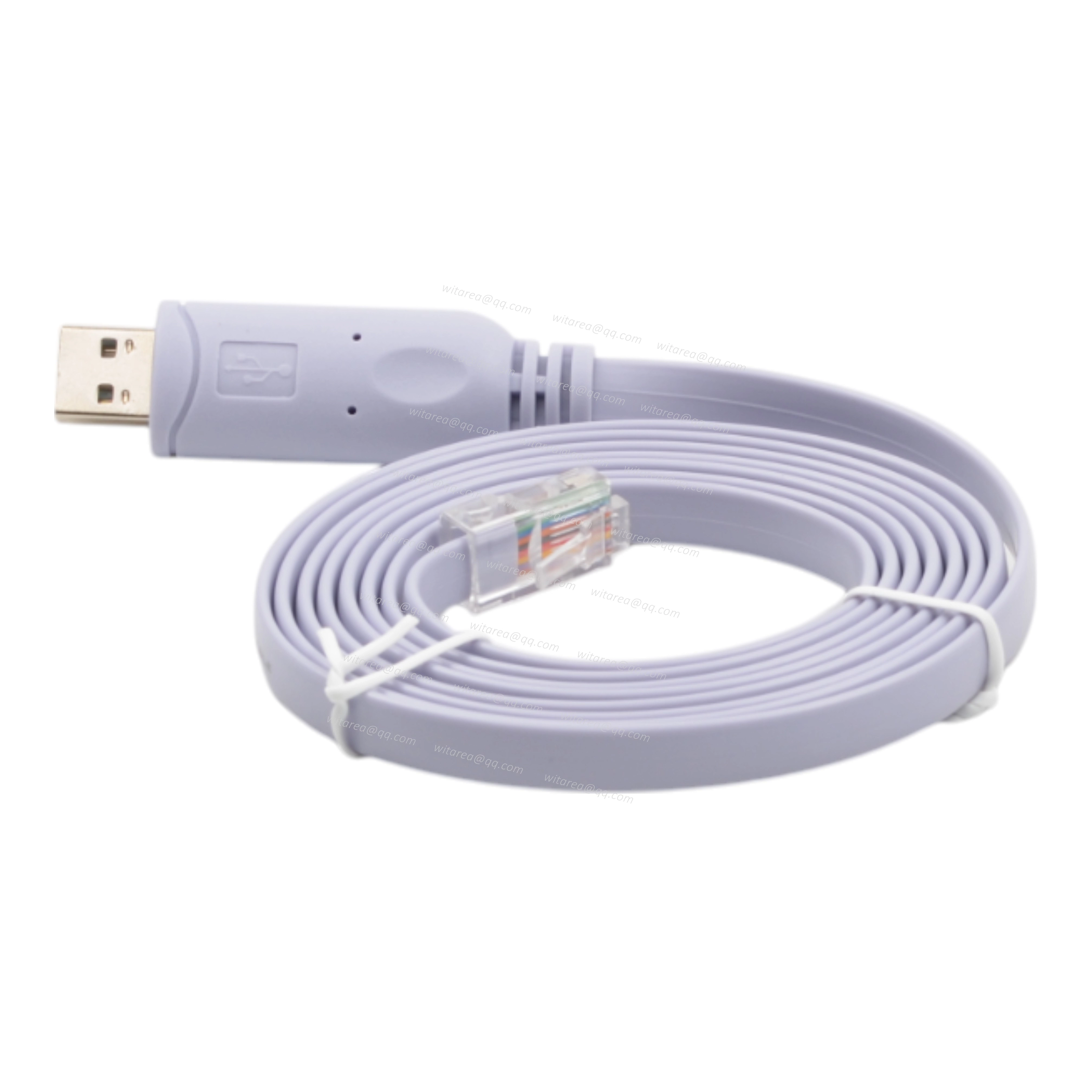 USB AM to RJ45 Ethernet LAN Network Patch Flat Cable