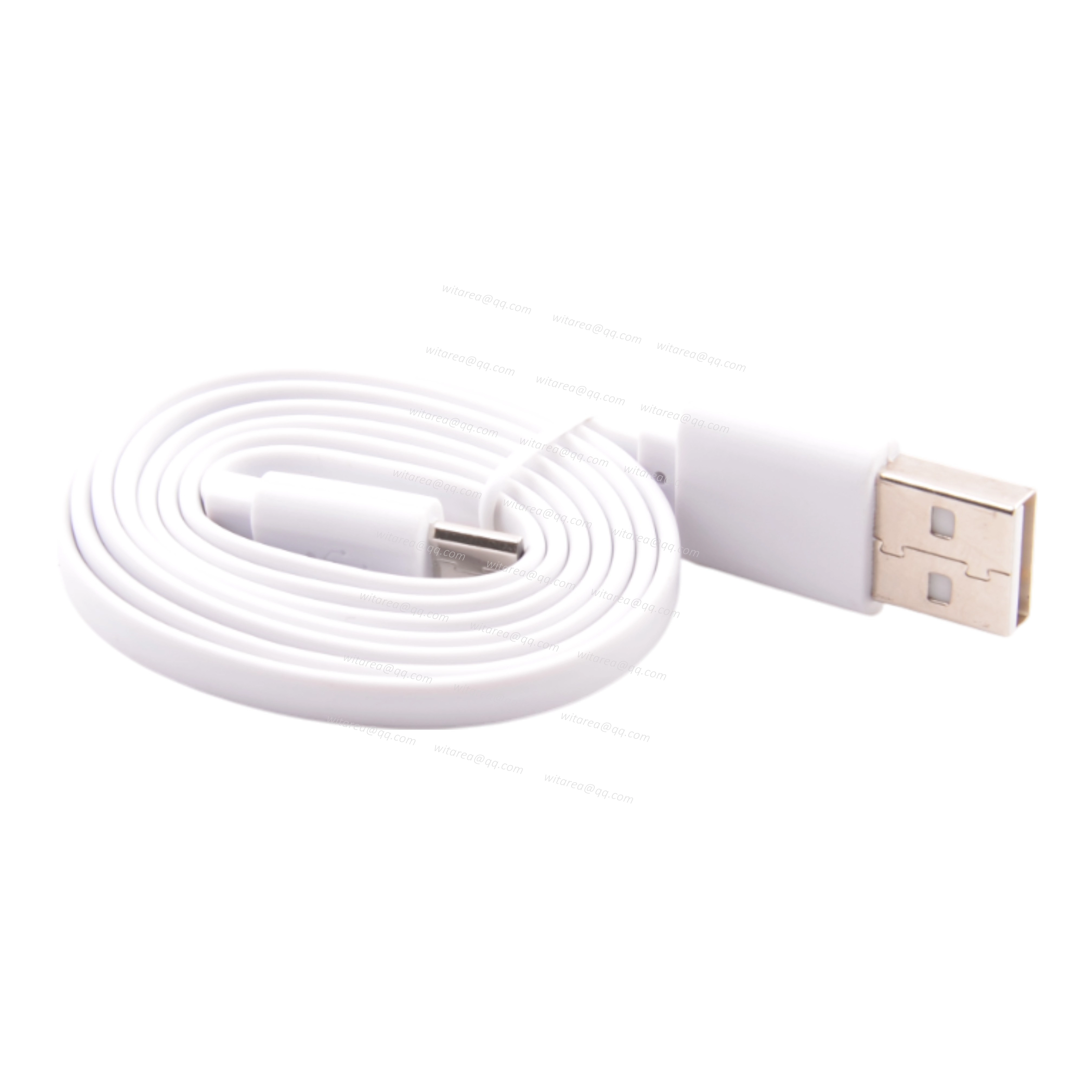 USB A to Micro B Flat Charging Cable