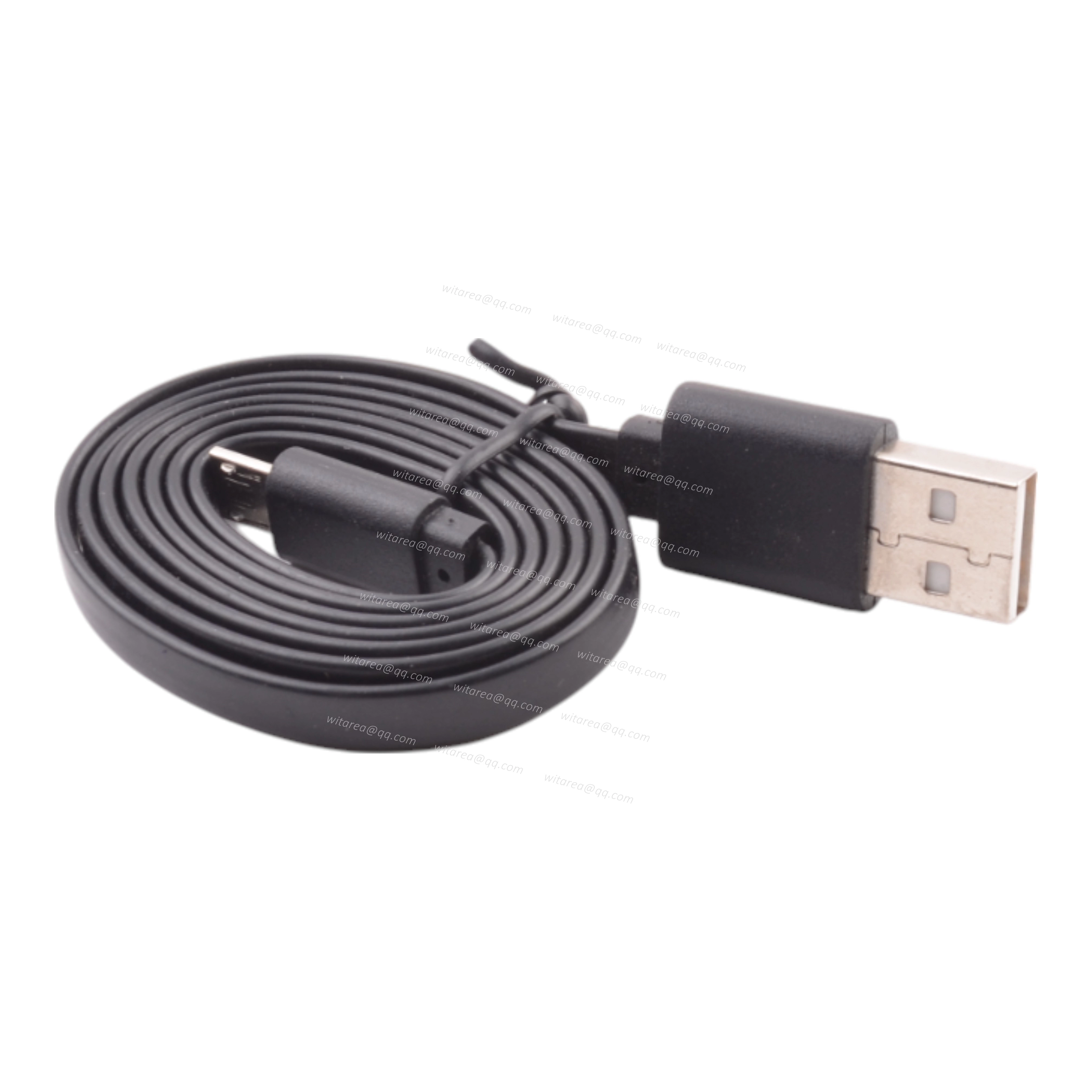 USB A to Micro B Flat Charging Cable