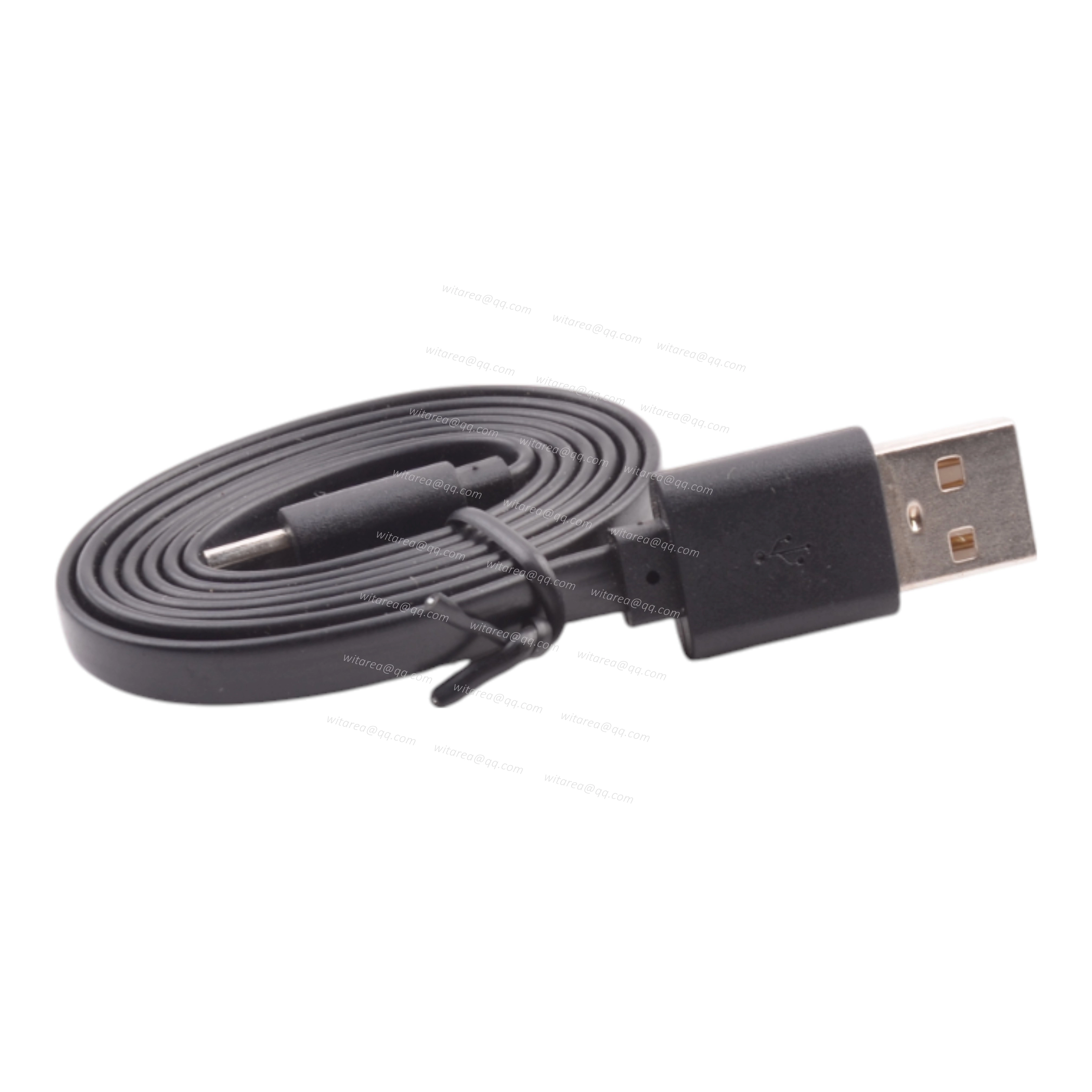 USB A to Micro B Flat Charging Cable