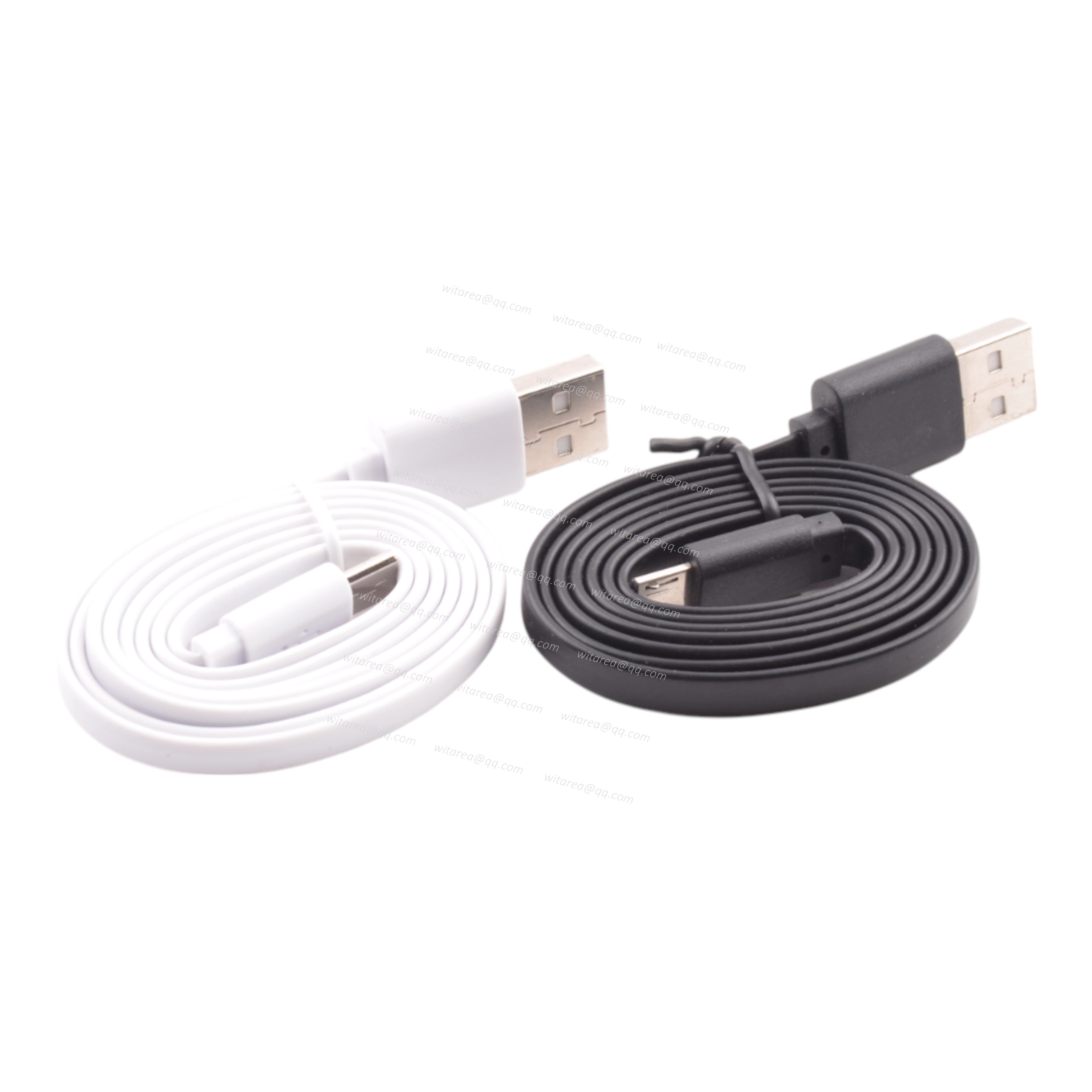 USB A to Micro B Flat Charging Cable