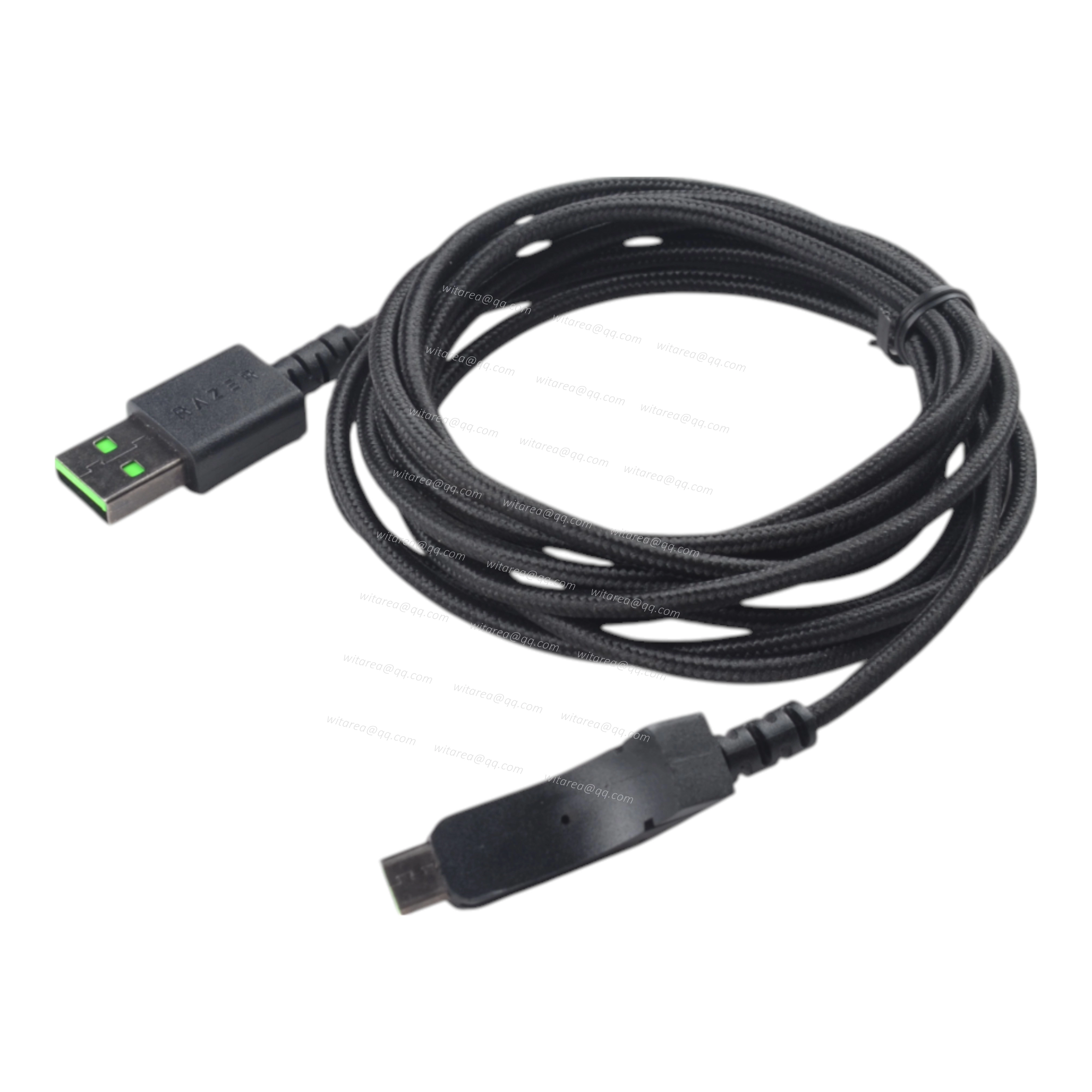 Special connector USB cable with fabric braiding