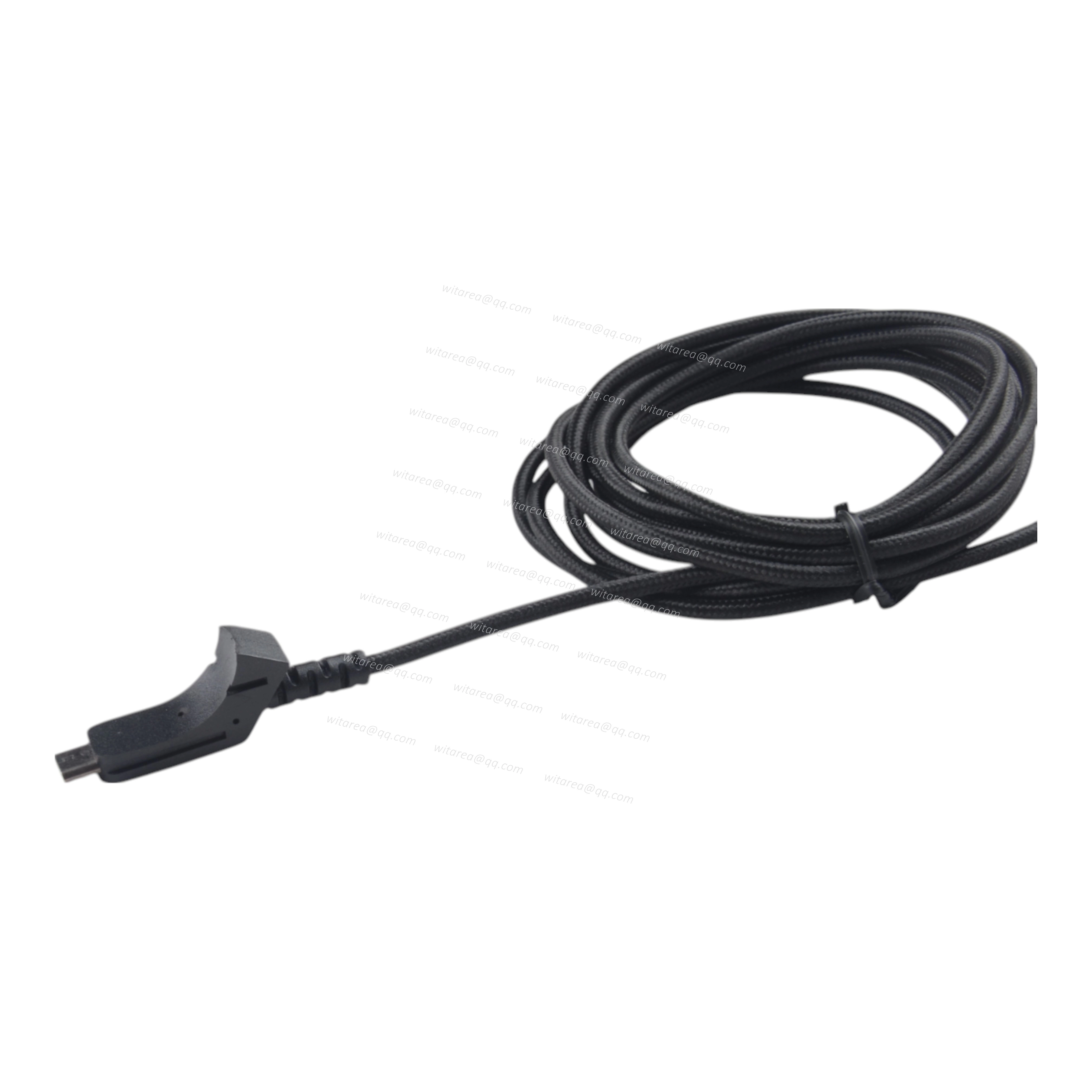 Special connector USB cable with fabric braiding