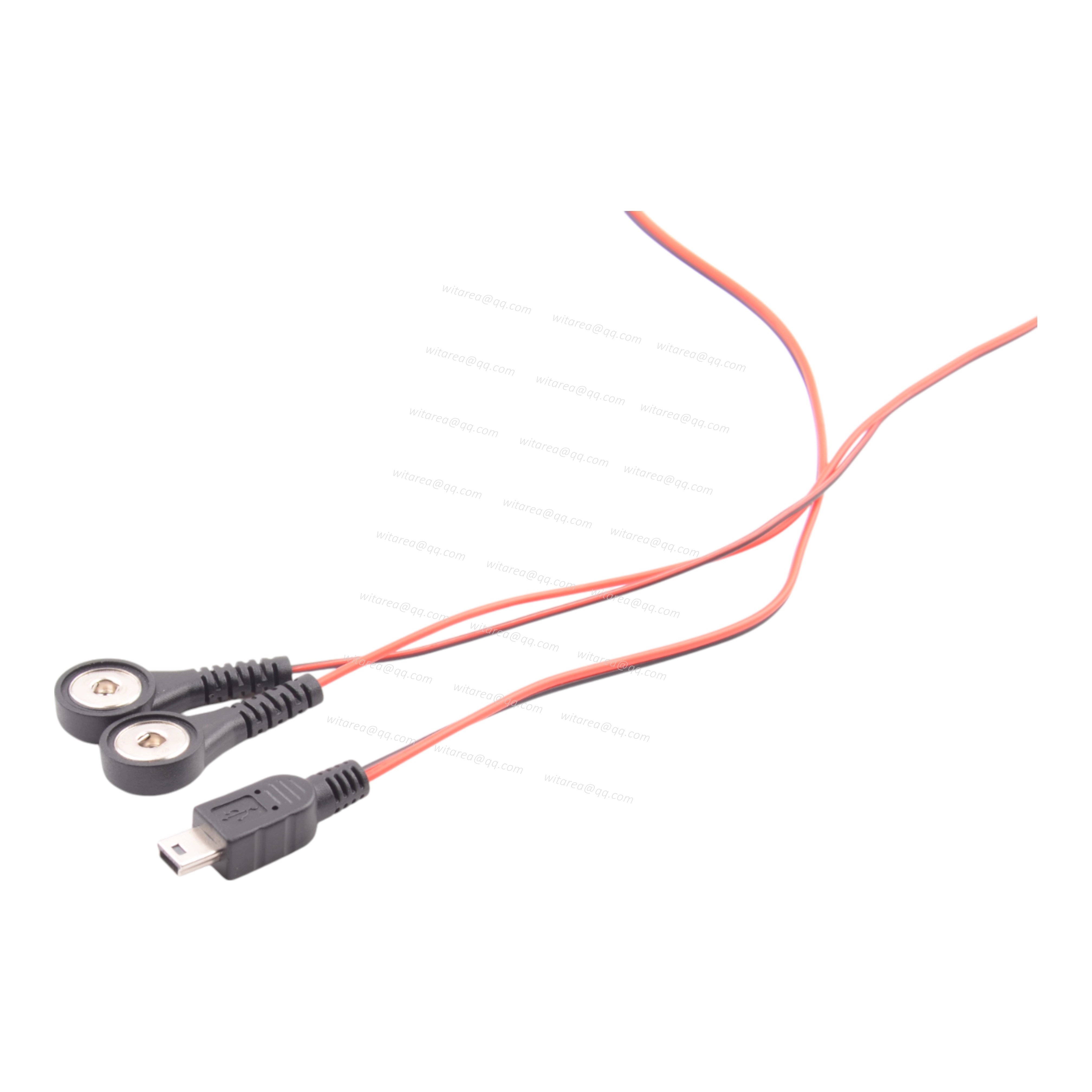 Custom USB Mini B to 2 Leads Electrode Snap Cable
