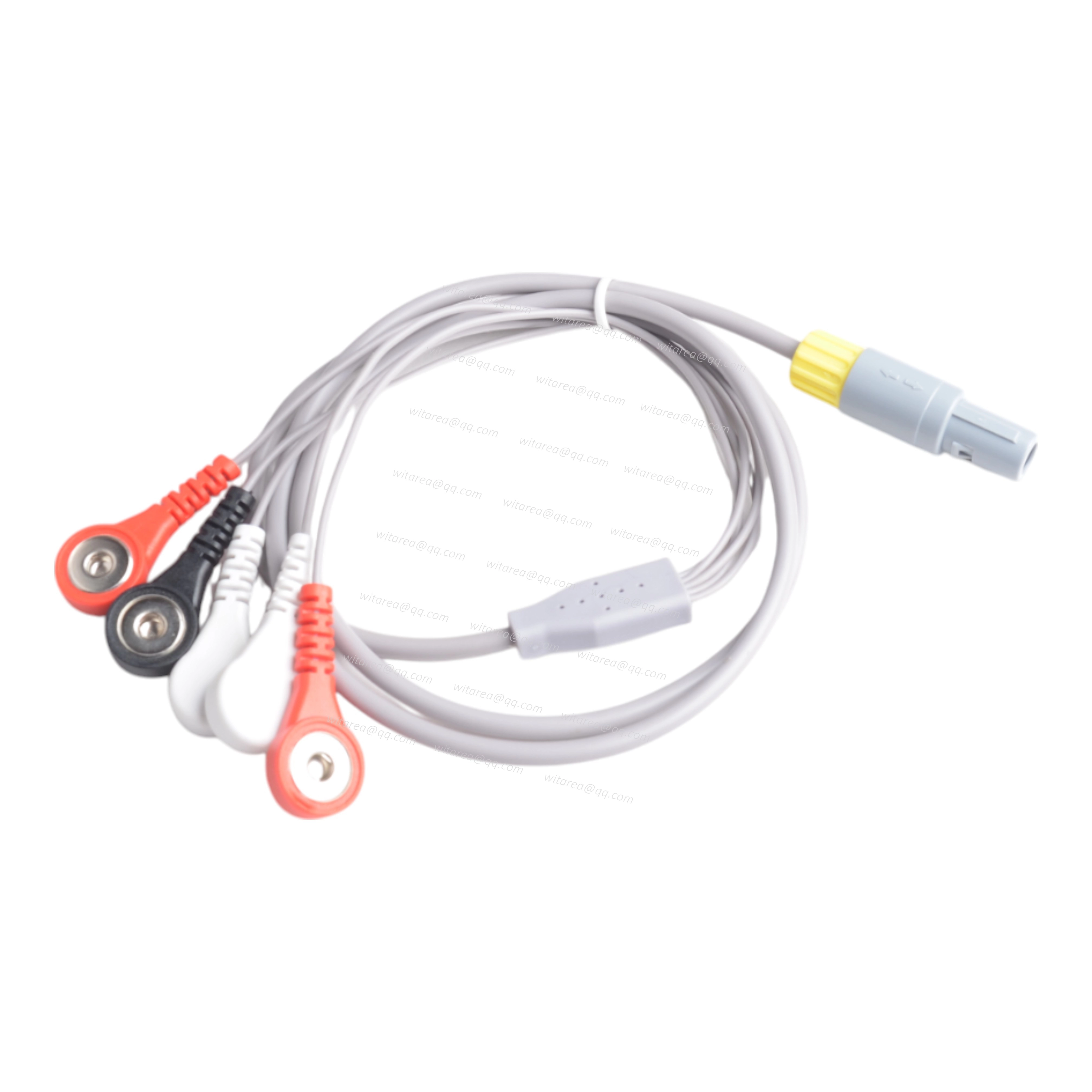 LEMO 5pin Connector To 5 Leads Electrode Snap Cable