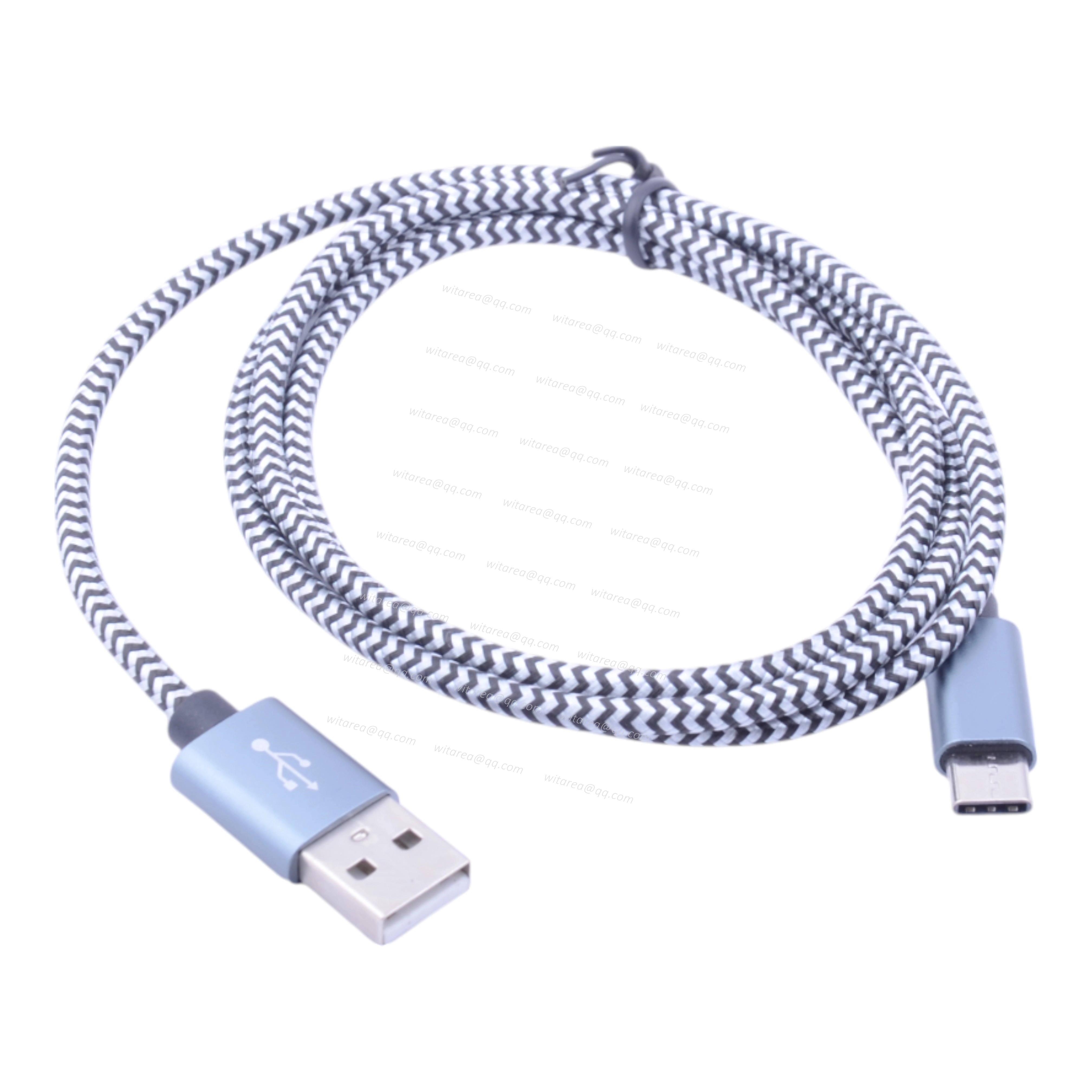 Fabric Braided USB 2.0 Type A To Type C Cable