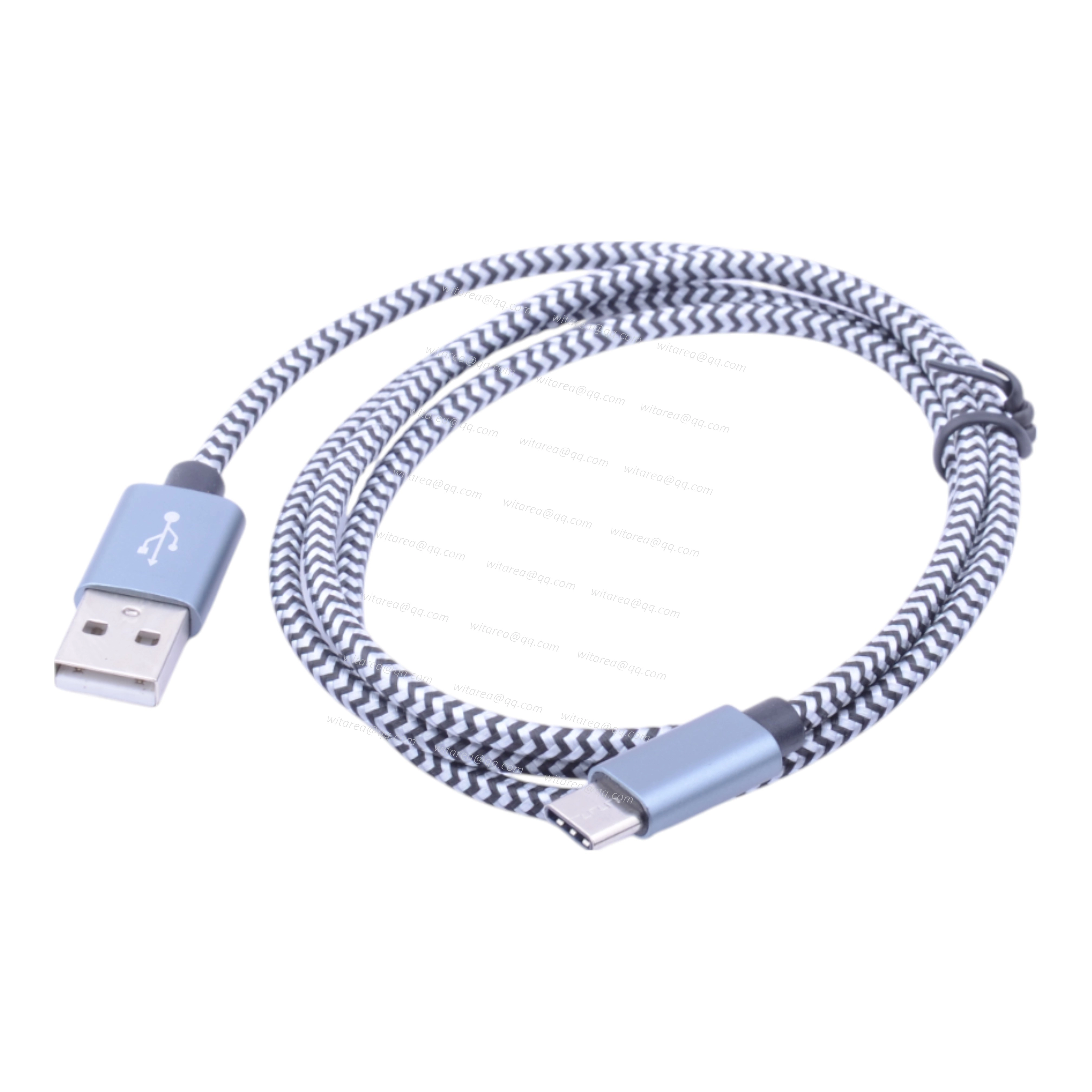 Fabric Braided USB 2.0 Type A To Type C Cable