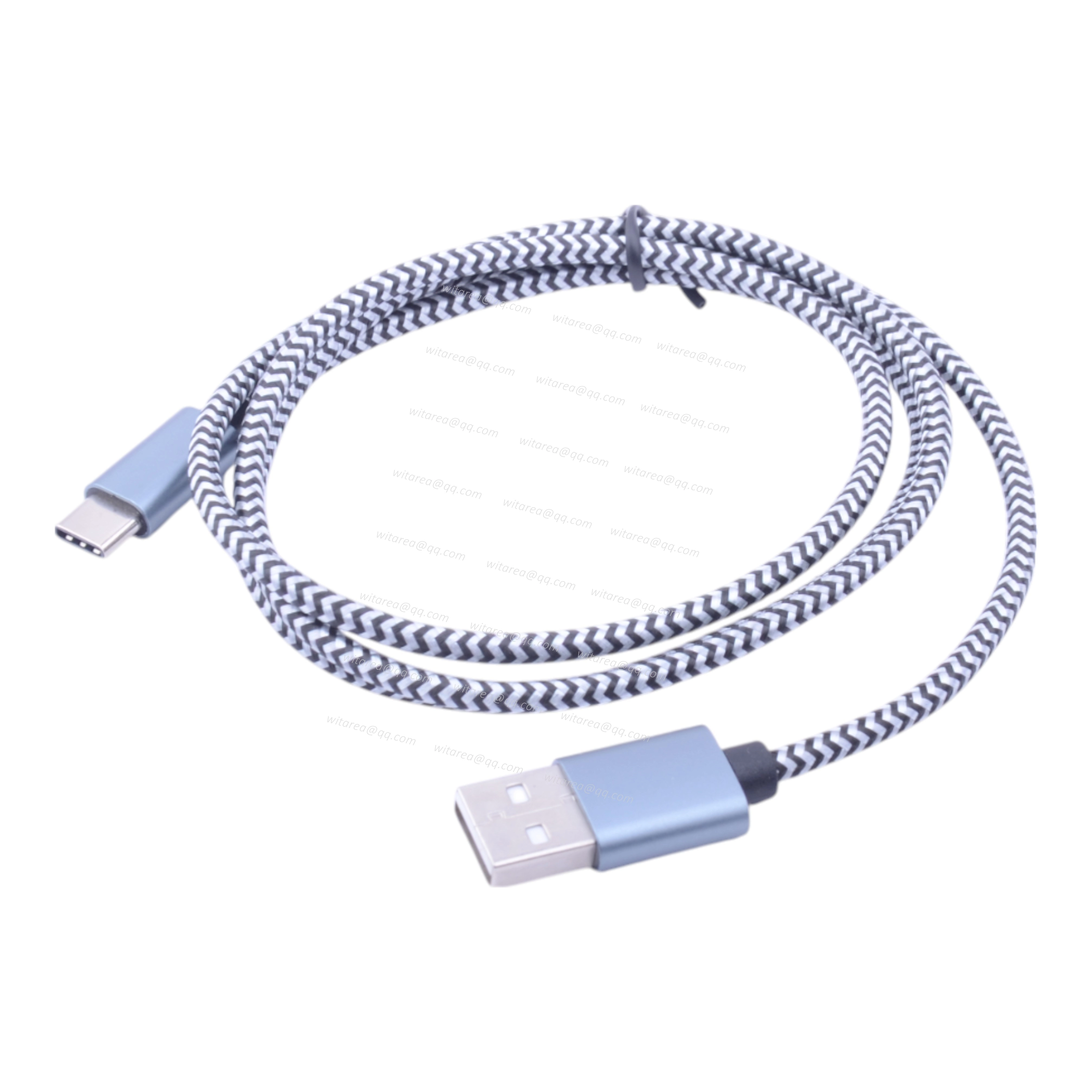 Fabric Braided USB 2.0 Type A To Type C Cable