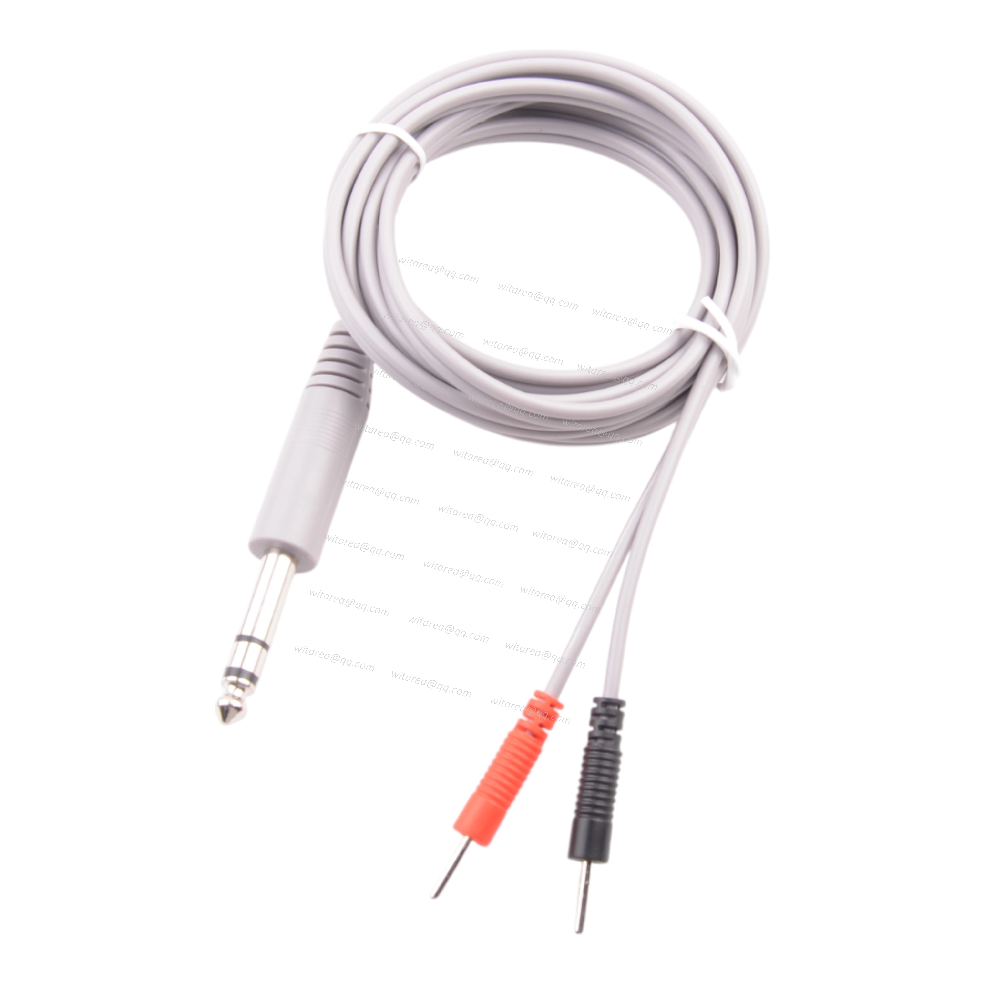 6.35mm Audio Jack To 2-Pin Needle Electrode Cable